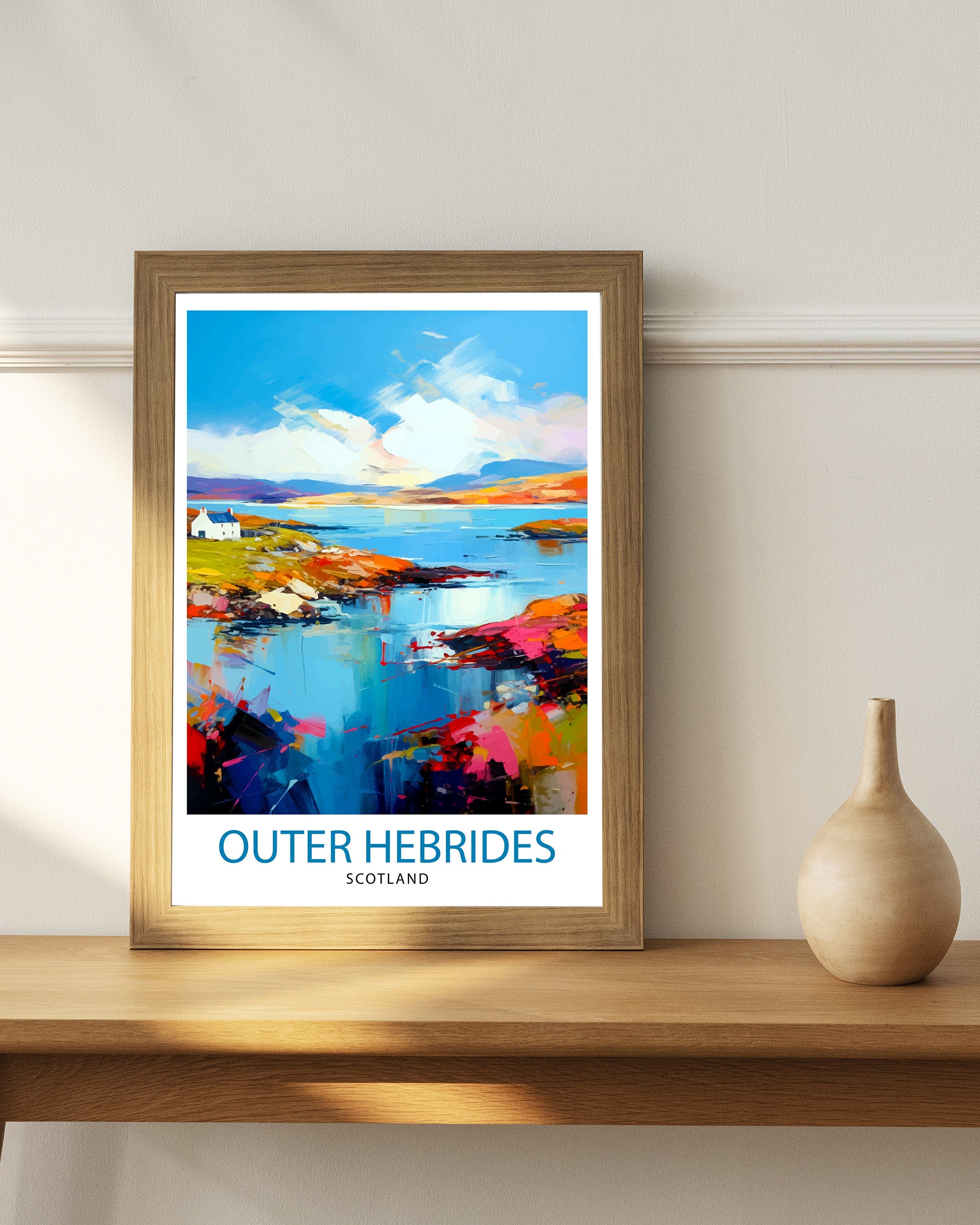 Outer Hebrides Travel Print Hebrides Wall Decor Hebrides Home Living Decor Hebrides Illustration Travel Poster Gift for Hebrides