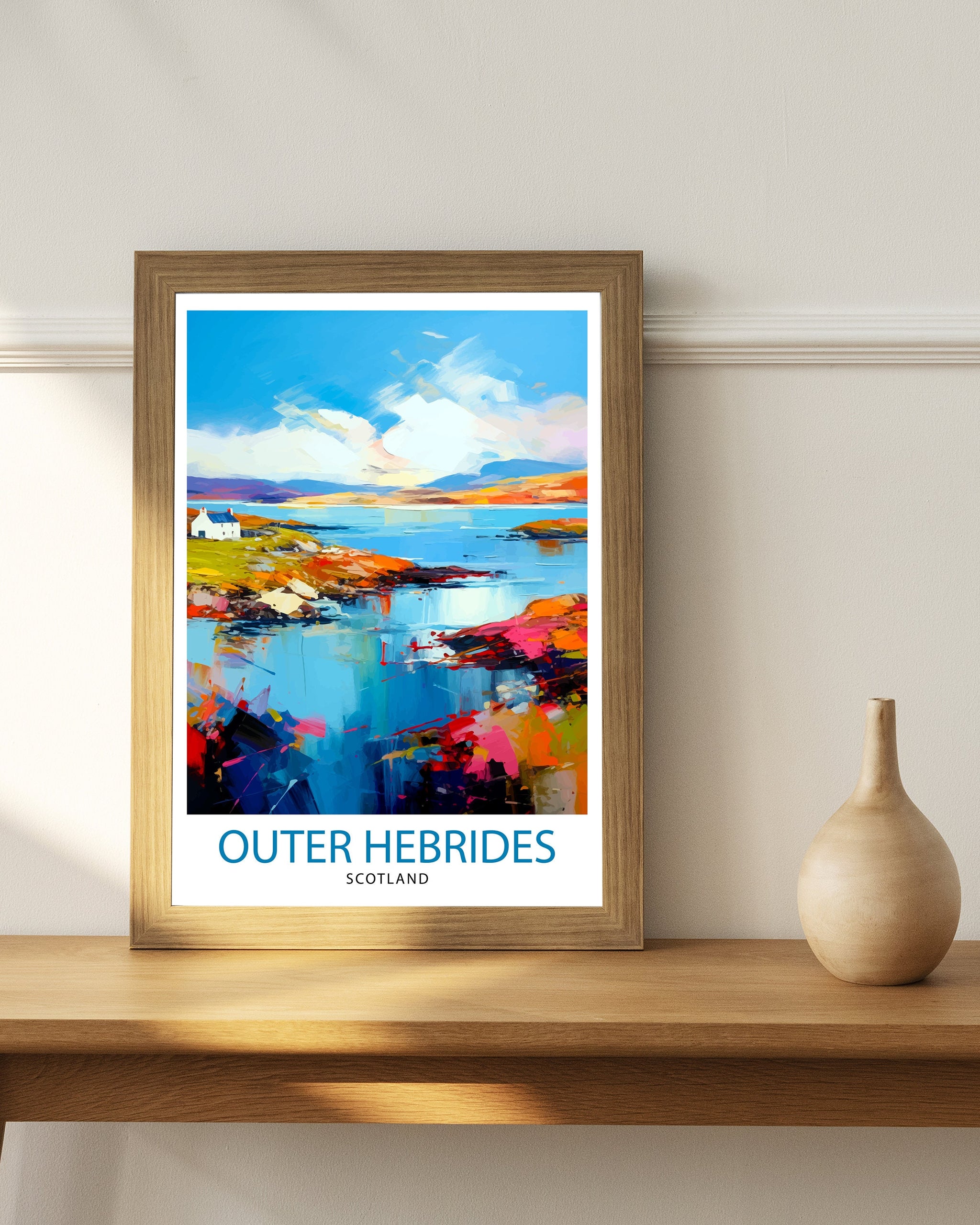 Outer Hebrides Travel Print Hebrides Wall Decor Hebrides Home Living Decor Hebrides Illustration Travel Poster Gift for Hebrides