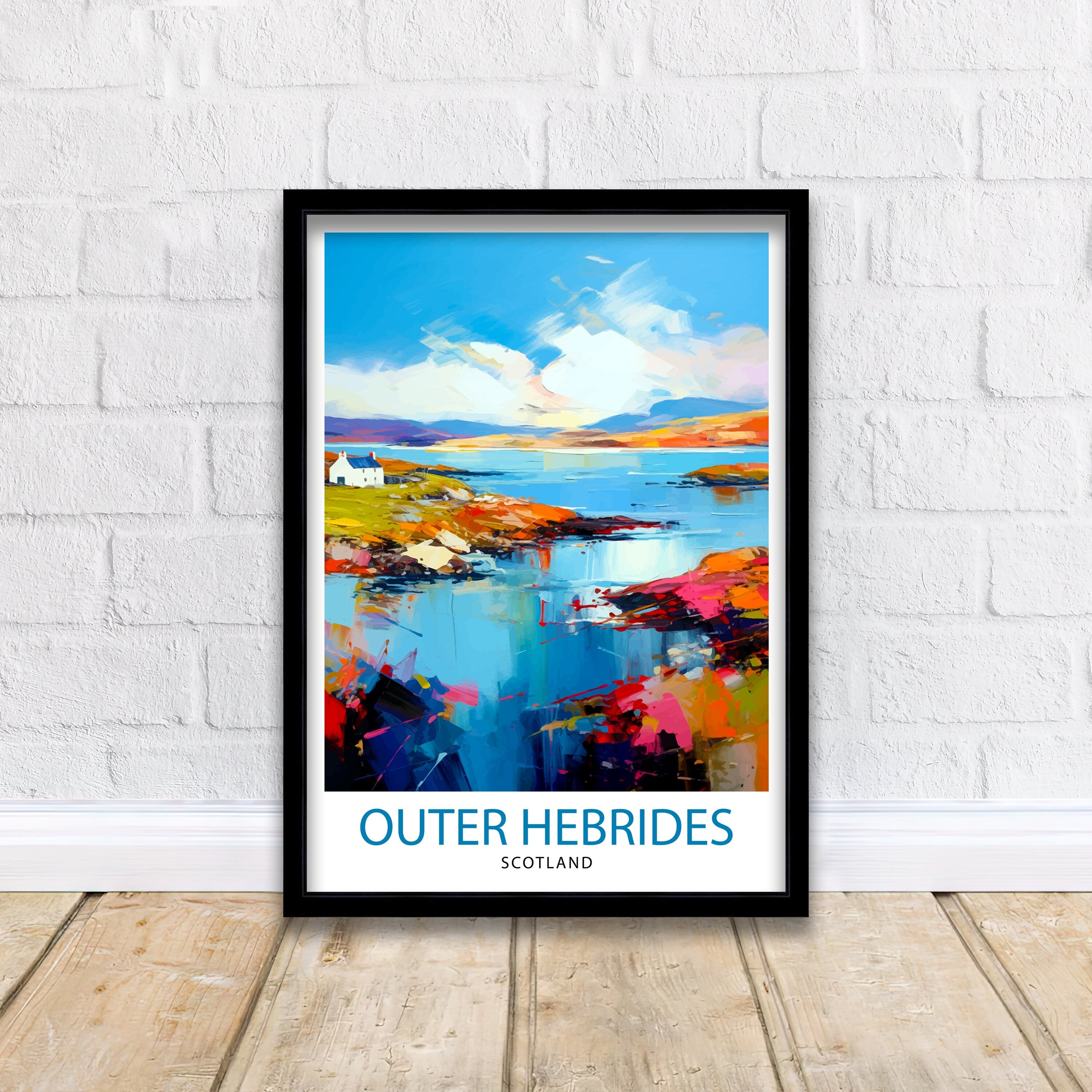 Outer Hebrides Travel Print Hebrides Wall Decor Hebrides Home Living Decor Hebrides Illustration Travel Poster Gift for Hebrides