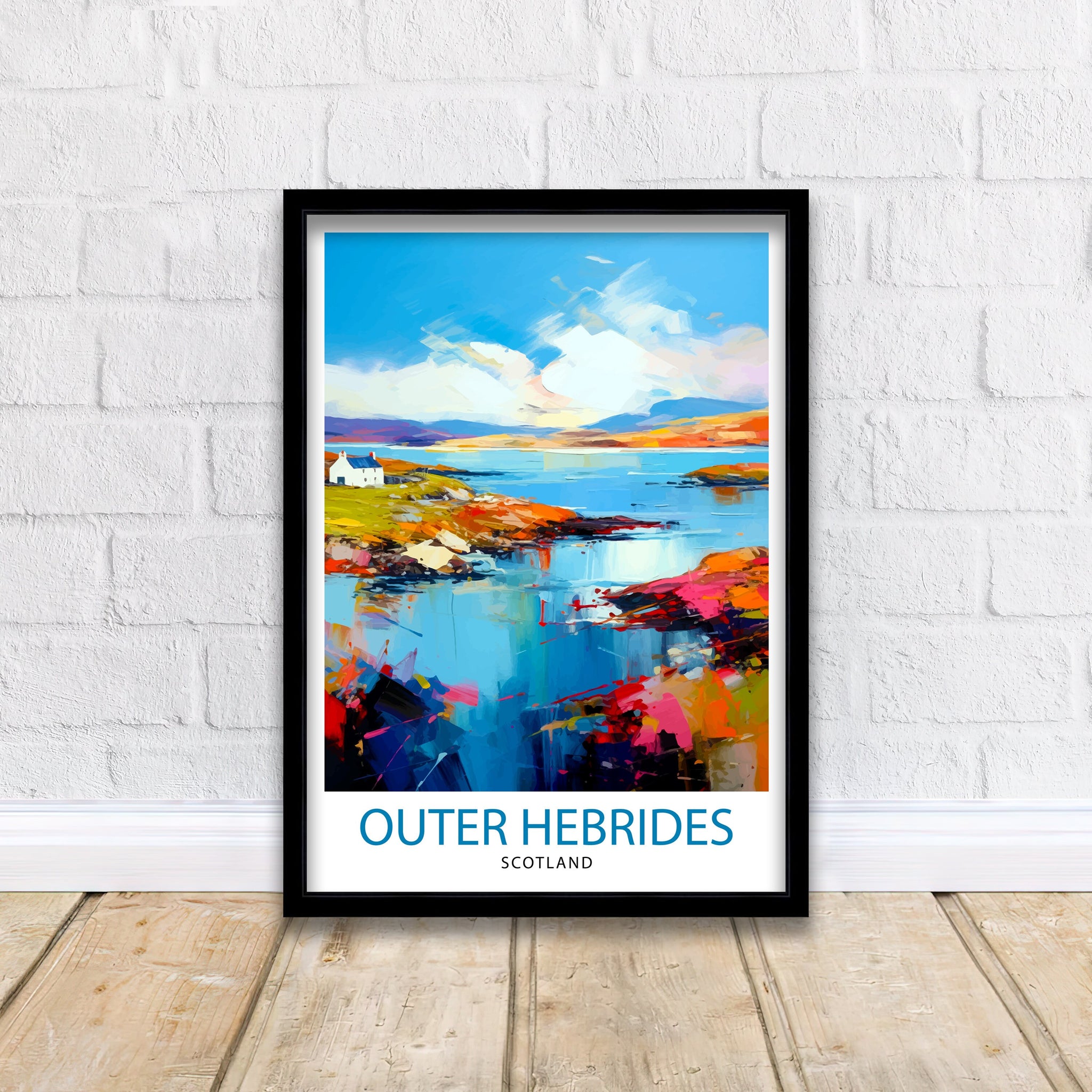 Outer Hebrides Travel Print Hebrides Wall Decor Hebrides Home Living Decor Hebrides Illustration Travel Poster Gift for Hebrides