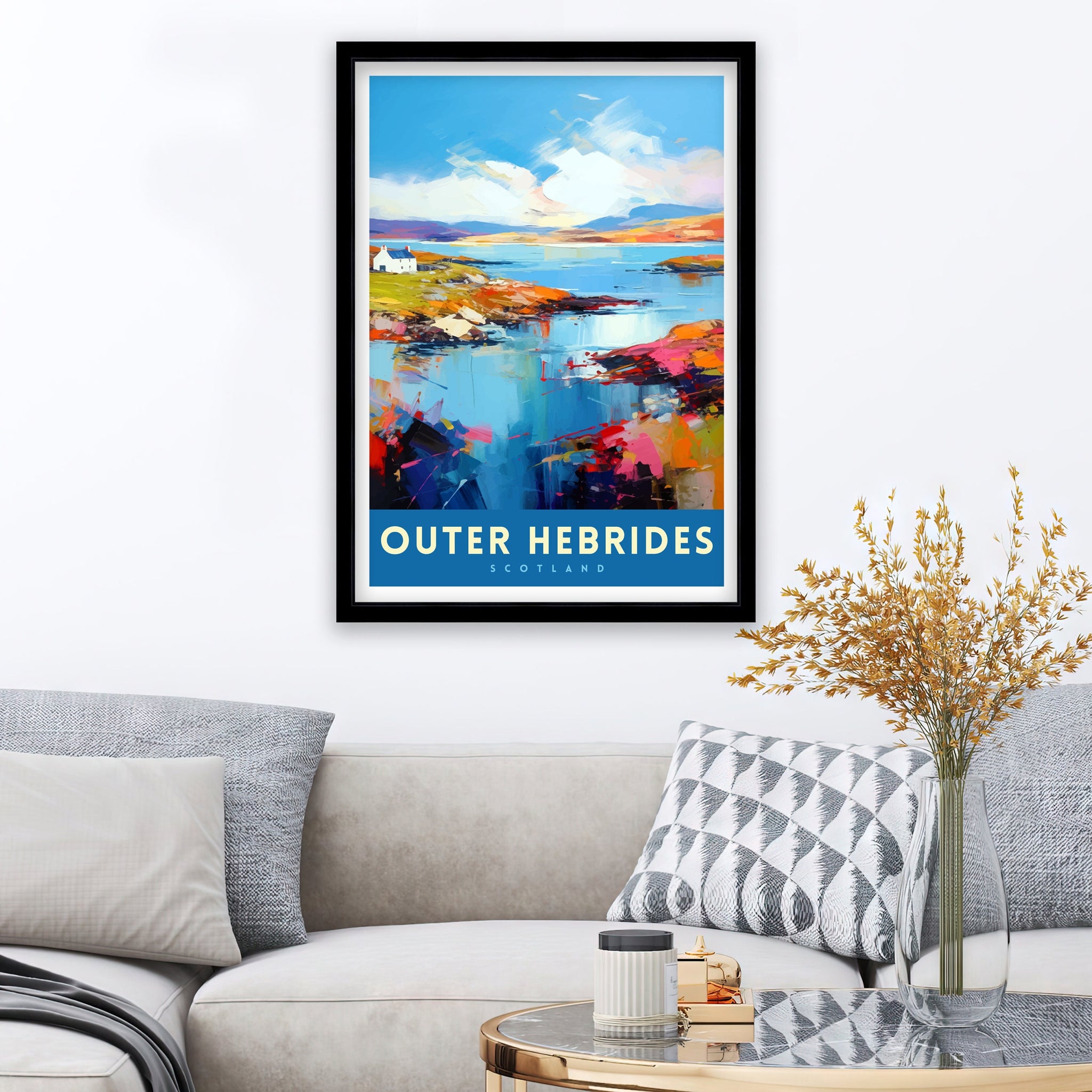 Outer Hebrides Travel Print Hebrides Wall Decor Hebrides Home Living Decor Hebrides Illustration Travel Poster Gift for Hebrides