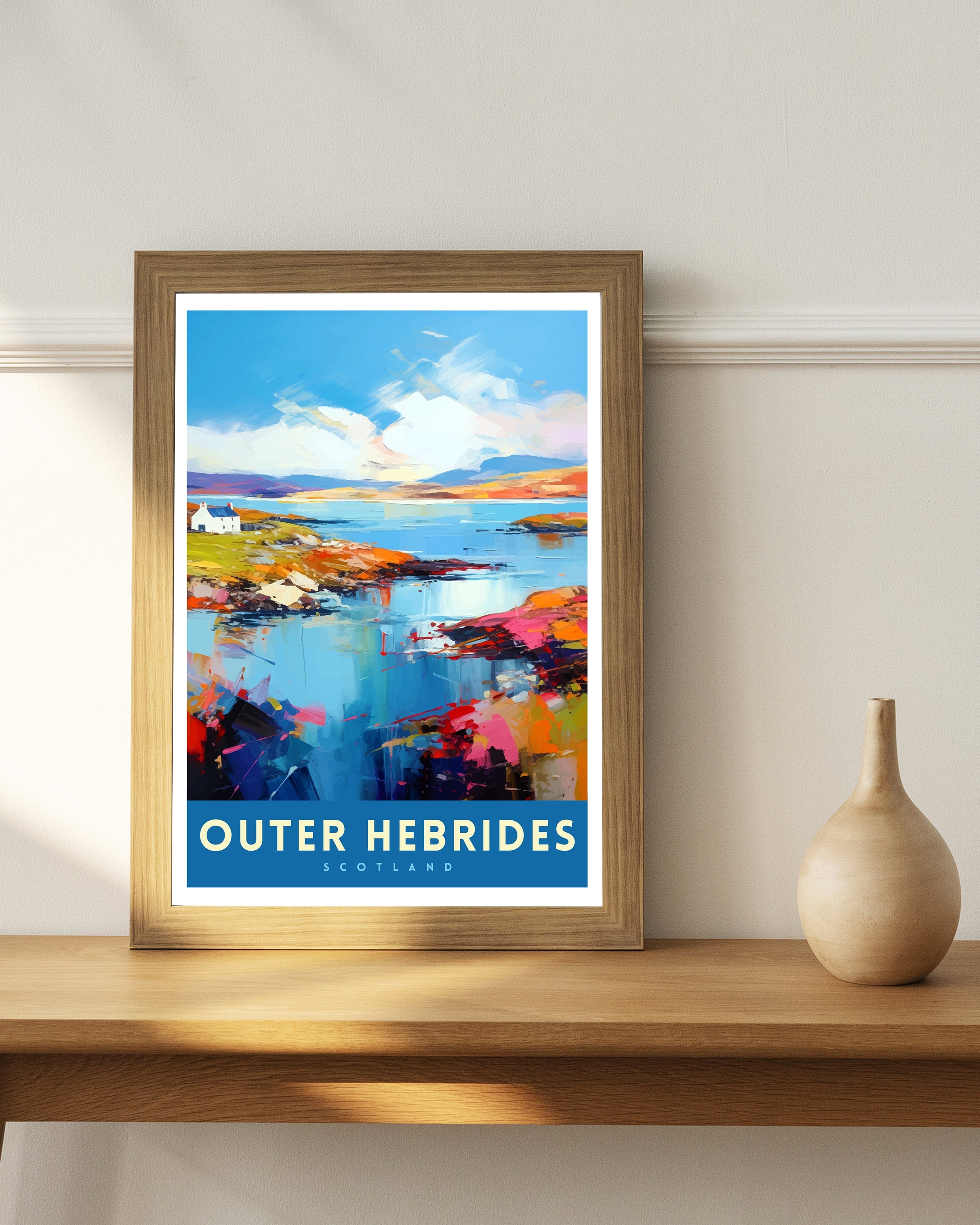 Outer Hebrides Travel Print Hebrides Wall Decor Hebrides Home Living Decor Hebrides Illustration Travel Poster Gift for Hebrides