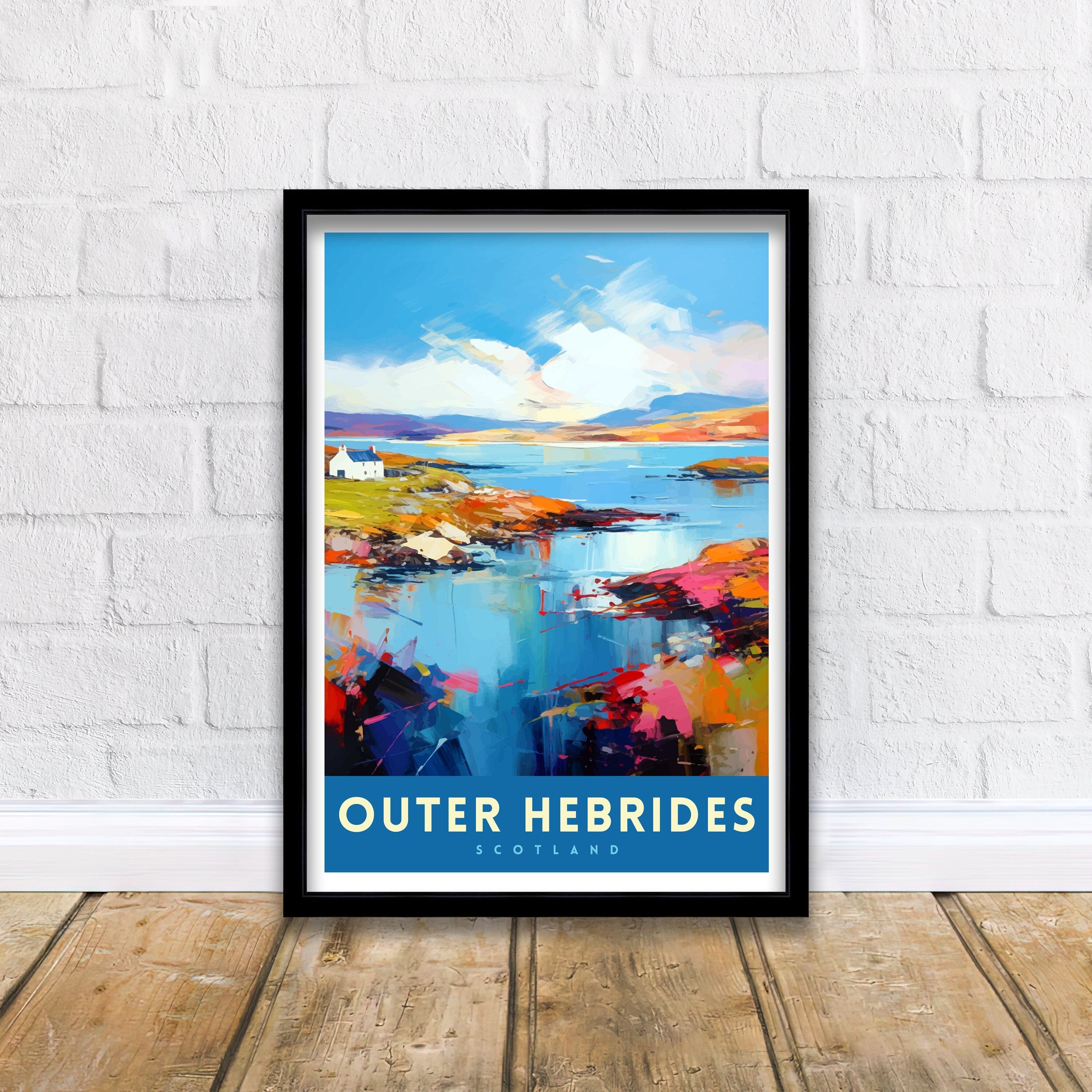 Outer Hebrides Travel Print Hebrides Wall Decor Hebrides Home Living Decor Hebrides Illustration Travel Poster Gift for Hebrides