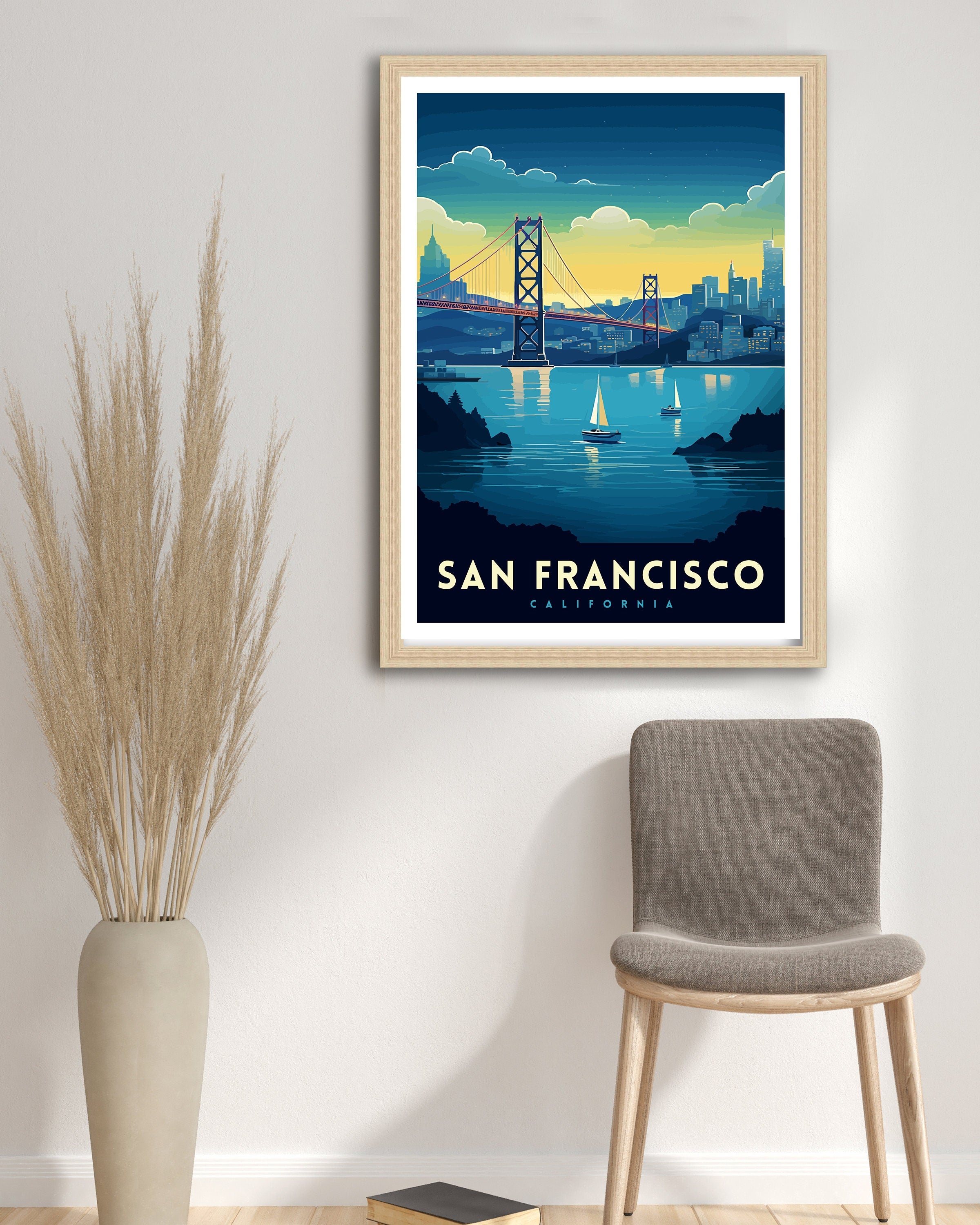 San Francisco Travel Print| San Francisco Wall Art San Francisco Home Decor San Francisco Illustration San Francisco Poster San Francisco