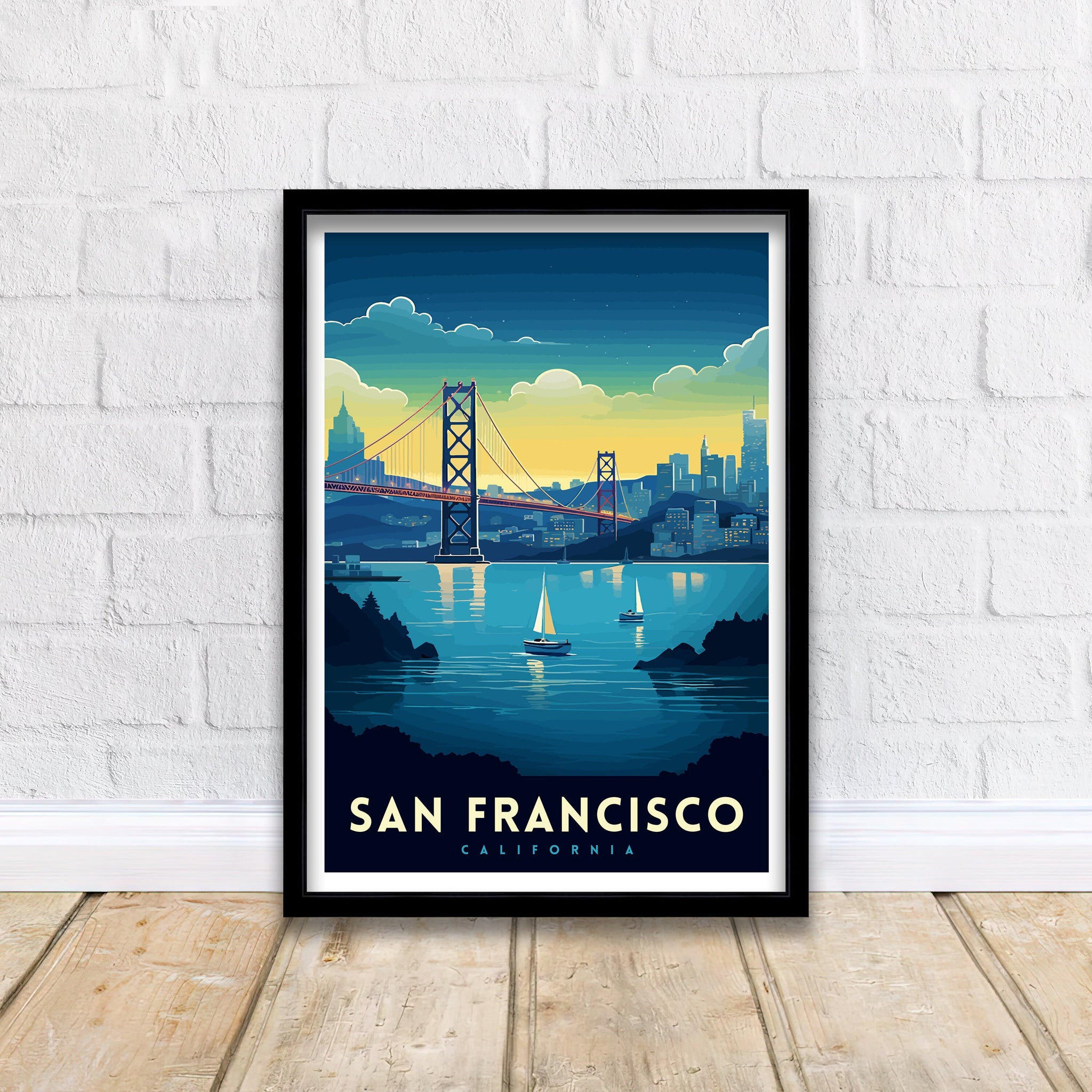 San Francisco Travel Print| San Francisco Wall Art San Francisco Home Decor San Francisco Illustration San Francisco Poster San Francisco