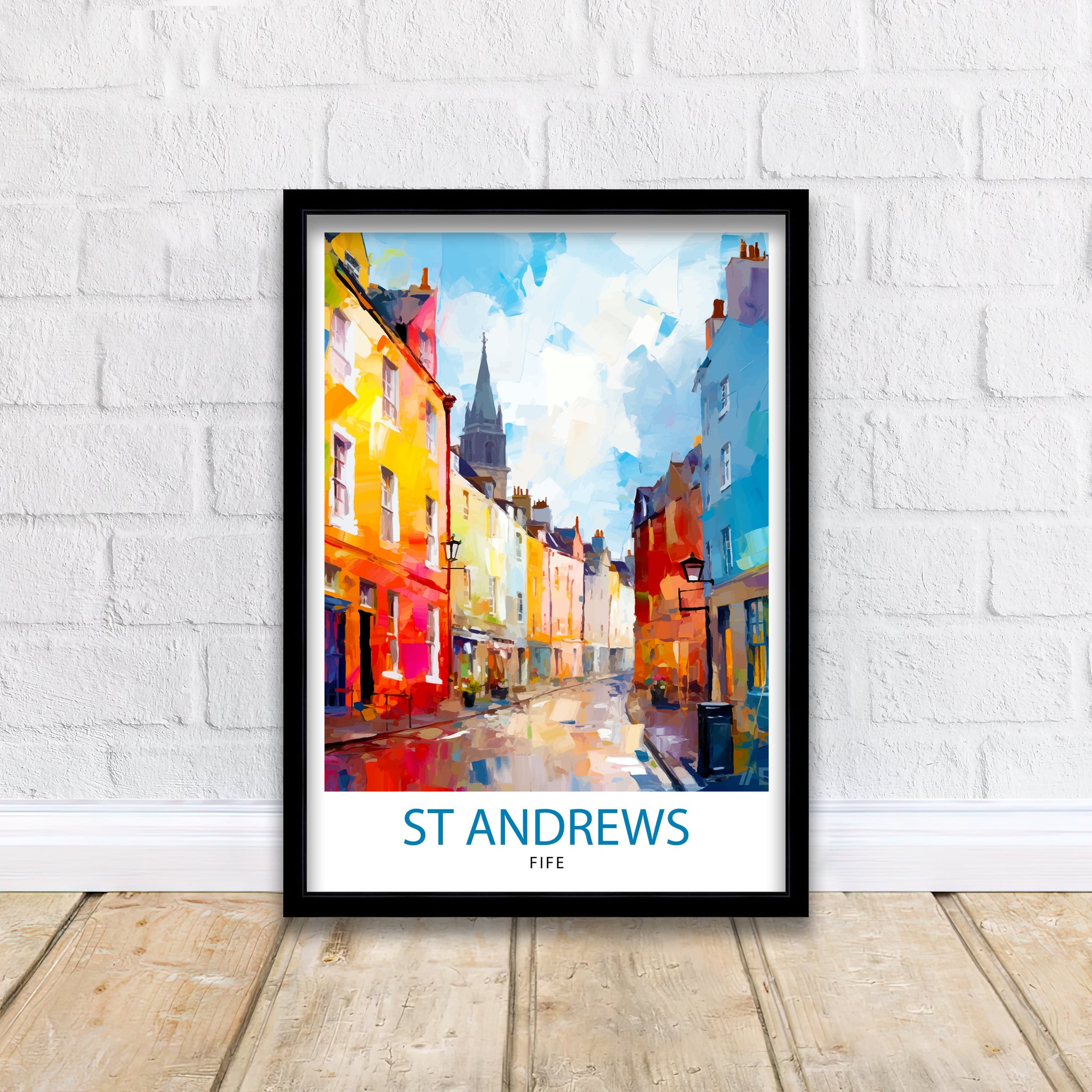 St Andrews Fife Travel Print St Andrews Wall Decor St Andrews Poster Scotland Travel Prints St Andrews Art Print St Andrews Illustration