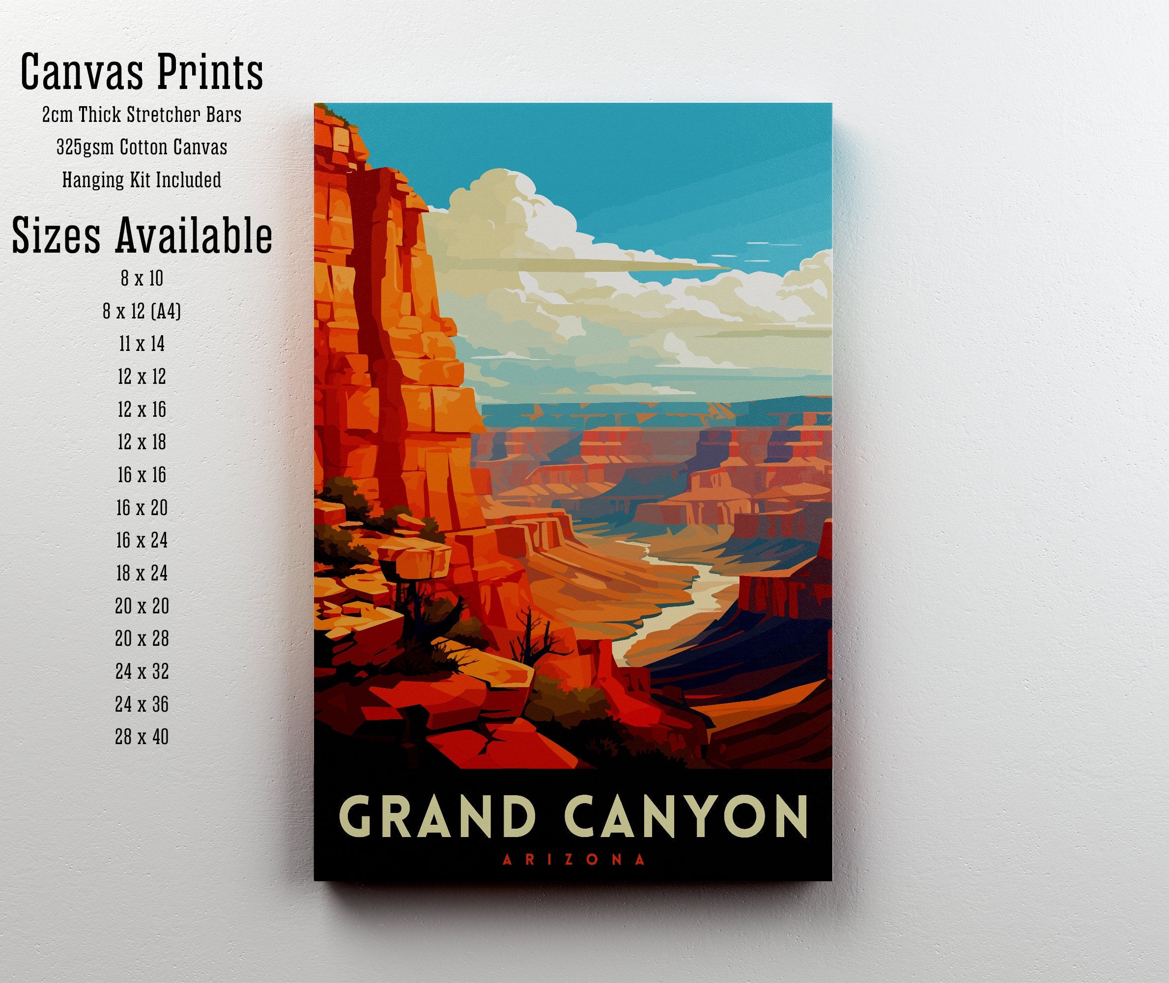 Grand Canyon Travel Print | Grand Canyon | Grand Canyon Print | Grand Canyon Poster | Wall Art | National Park | Arizona Wall Art