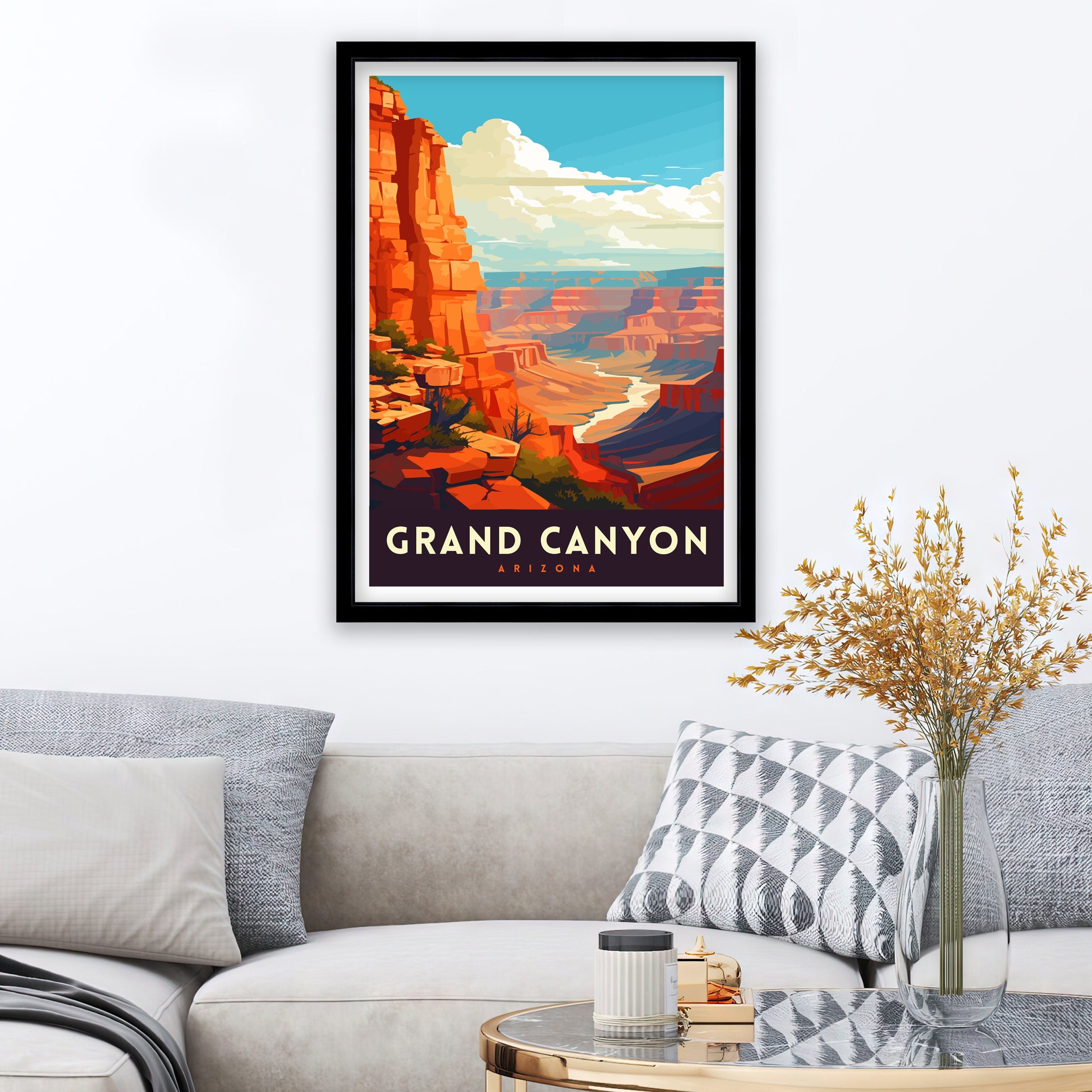 Grand Canyon Travel Print | Grand Canyon | Grand Canyon Print | Grand Canyon Poster | Wall Art | National Park | Arizona Wall Art
