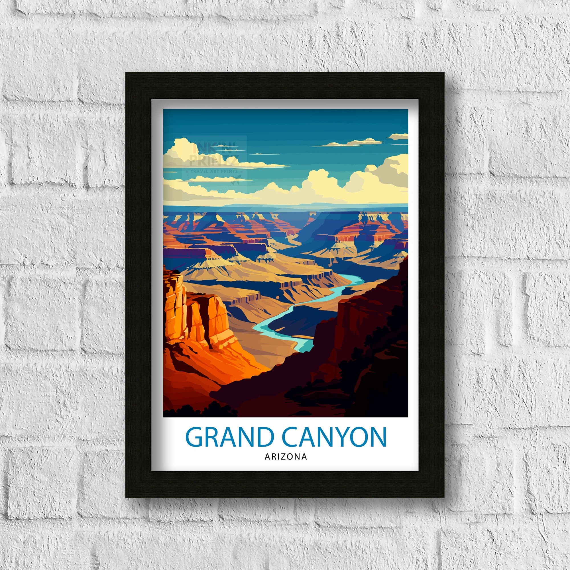 Grand Canyon Travel Print | Grand Canyon | Grand Canyon Print | Grand Canyon Poster | Wall Art | National Park | Arizona Wall Art