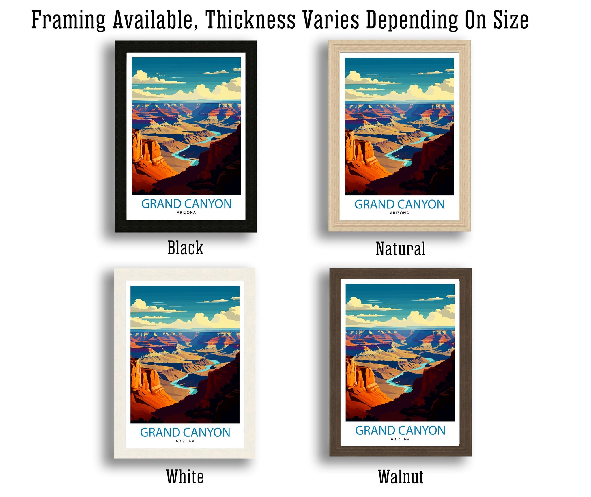 Grand Canyon Travel Print | Grand Canyon | Grand Canyon Print | Grand Canyon Poster | Wall Art | National Park | Arizona Wall Art