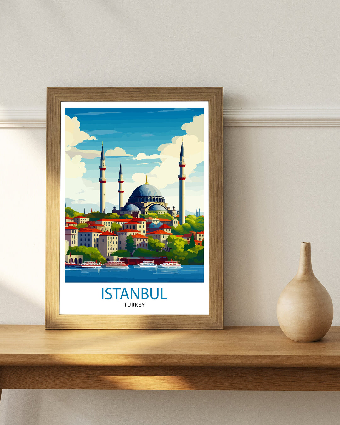 Istanbul Turkey Travel Poster Istanbul Wall Art Turkey Illustration Istanbul Travel Poster Turkey Home Decor Gift for Travelers