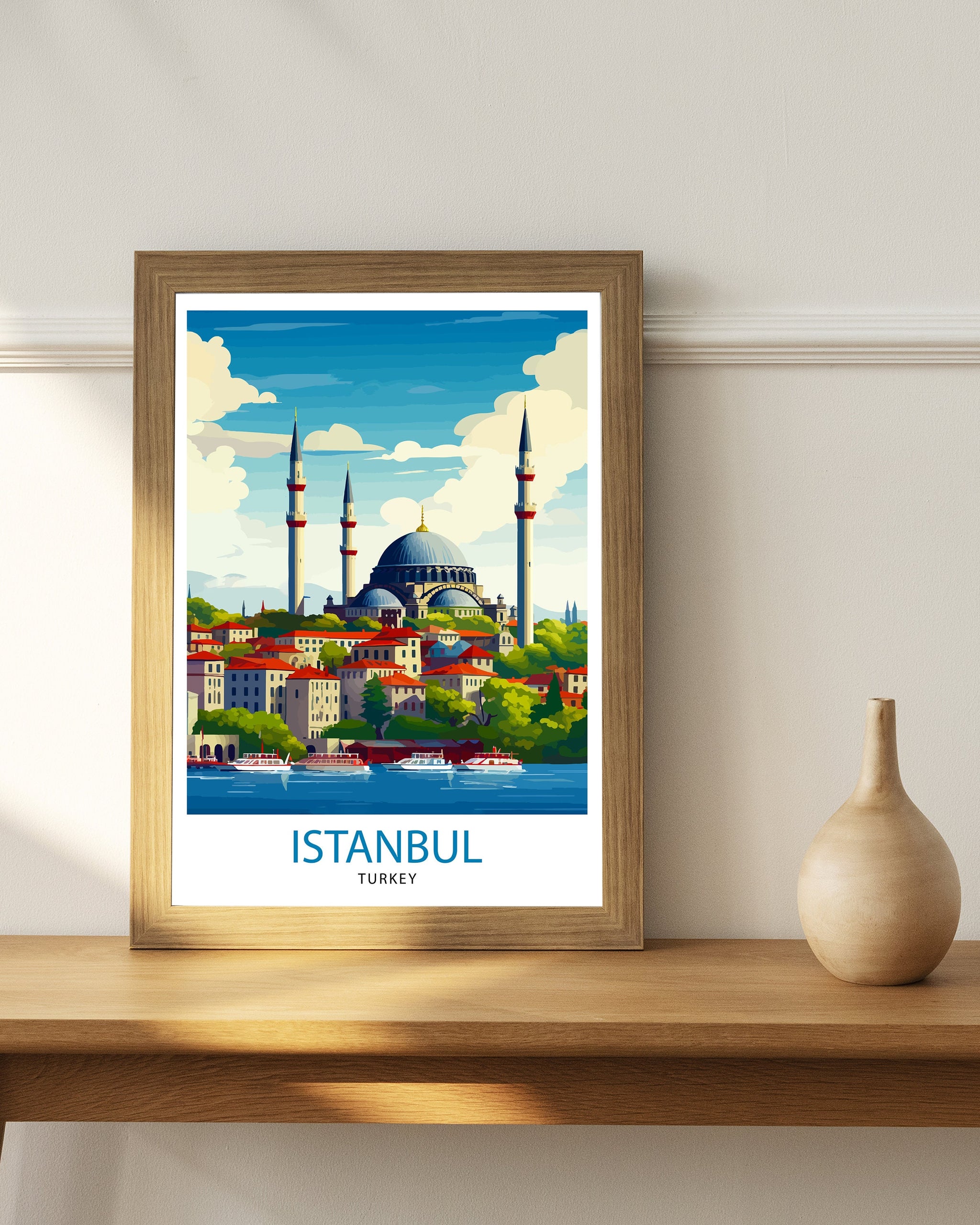 Istanbul Turkey Travel Print Istanbul Wall Art Turkey Illustration Istanbul Travel Poster Turkey Home Decor Gift for Travelers
