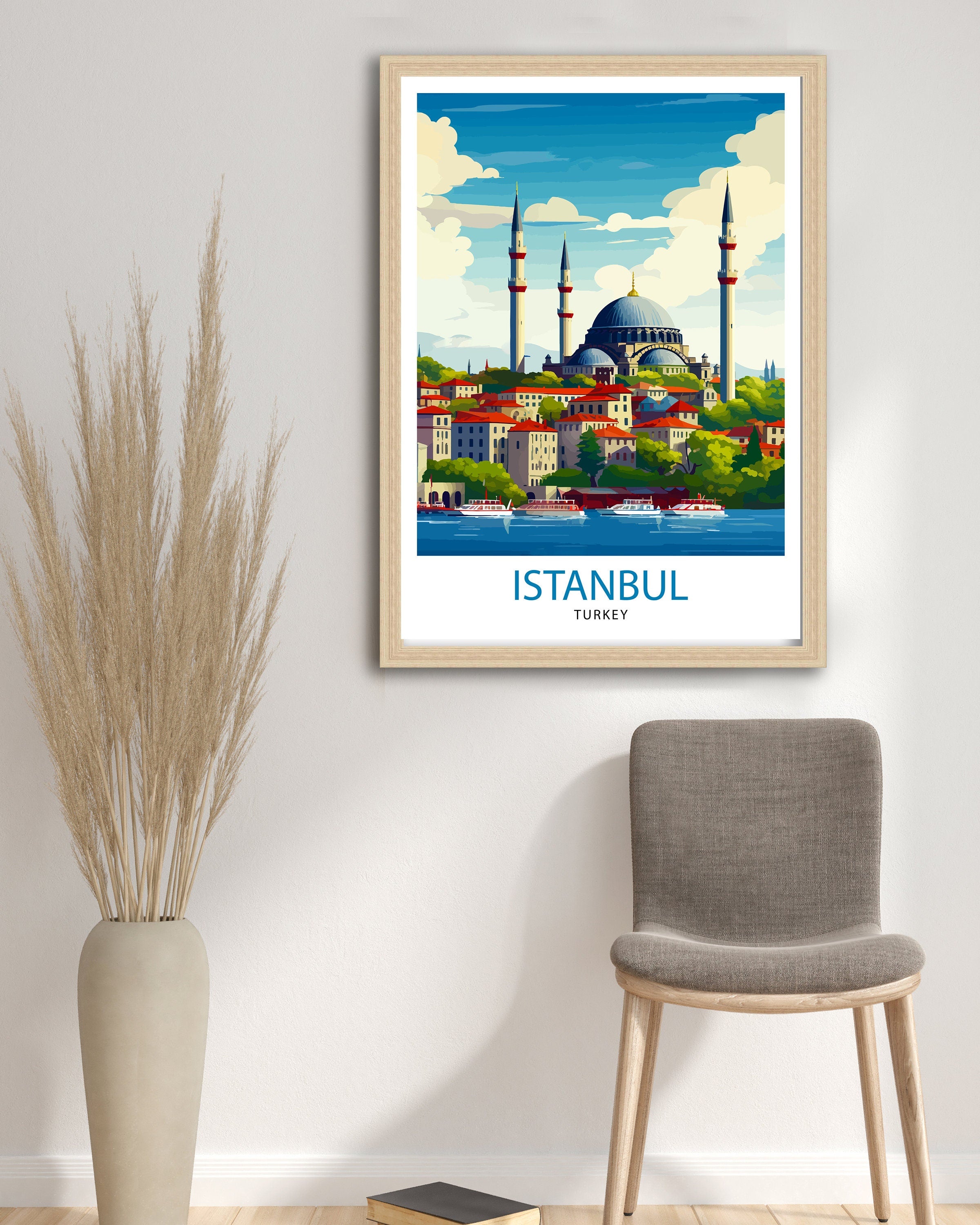 Istanbul Turkey Travel Print Istanbul Wall Art Turkey Illustration Istanbul Travel Poster Turkey Home Decor Gift for Travelers