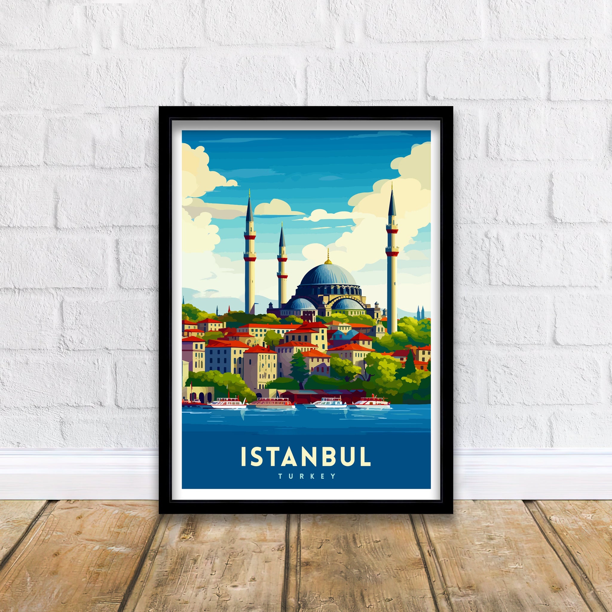 Istanbul Turkey Travel Print Istanbul Wall Art Turkey Illustration Istanbul Travel Poster Turkey Home Decor Gift for Travelers