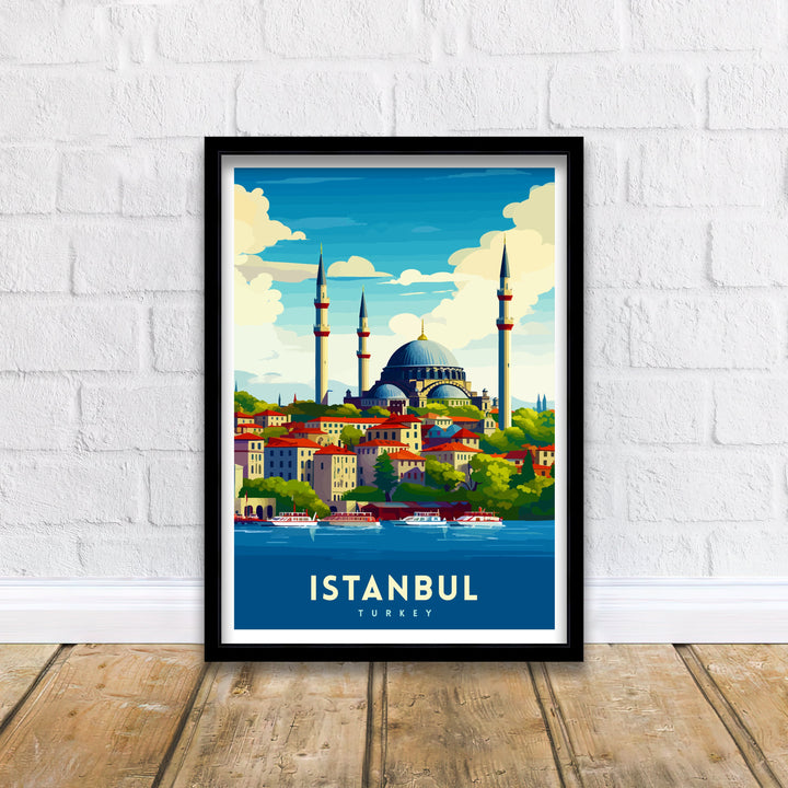 Istanbul Turkey Travel Poster Istanbul Wall Art Turkey Illustration Istanbul Travel Poster Turkey Home Decor Gift for Travelers