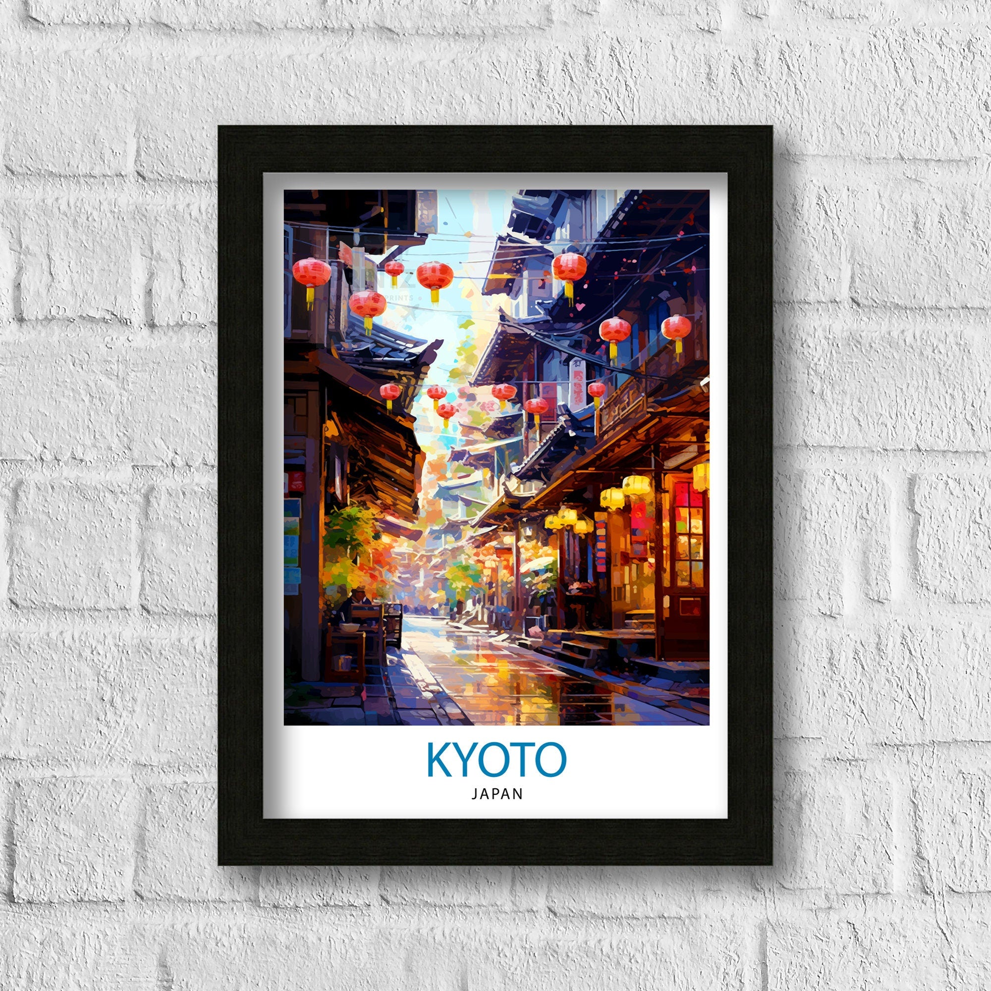 Kyoto Japan Travel Print Kyoto Wall Decor Kyoto Poster Japan Travel Prints Kyoto Art Print Kyoto Illustration Kyoto Wall Art