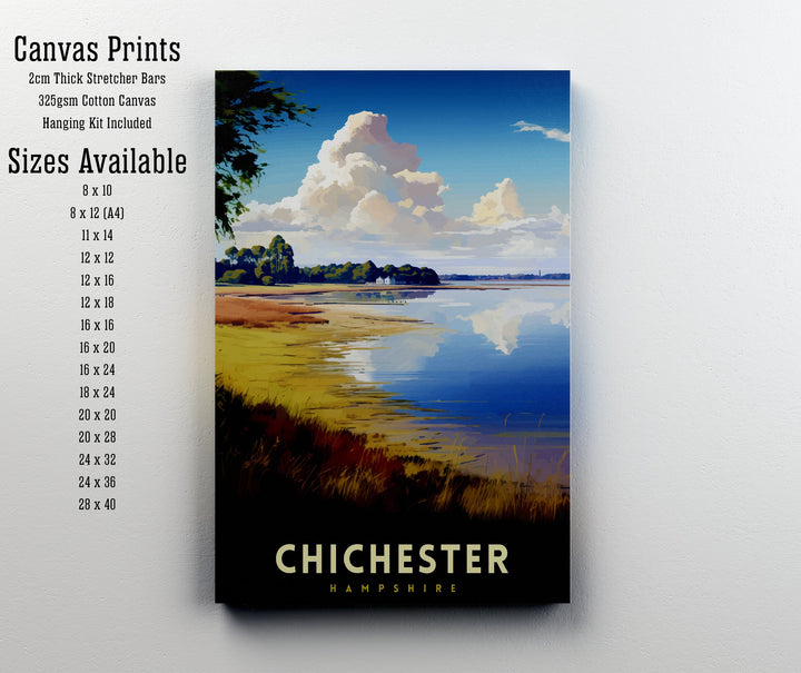 Chichester Harbour Travel Print Chichester Harbour Wall Decor Chichester Harbour Poster Coastal Travel Prints Chichester Harbour Art Print