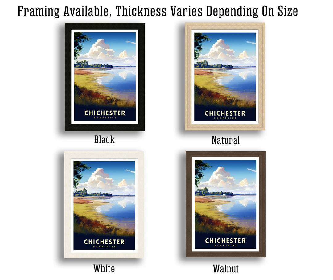 Chichester Harbour Travel Print Chichester Harbour Wall Decor Chichester Harbour Poster Coastal Travel Prints Chichester Harbour Art Print
