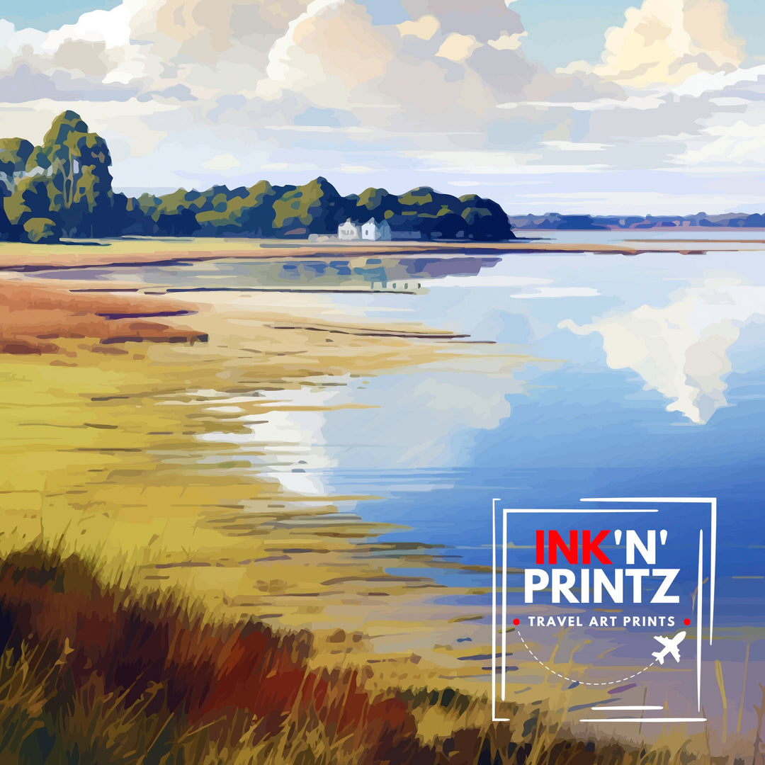 Chichester Harbour Travel Print Chichester Harbour Wall Decor Chichester Harbour Poster Coastal Travel Prints Chichester Harbour Art Print