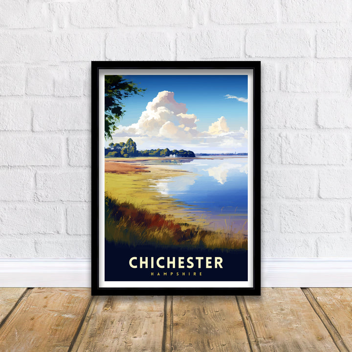 Chichester Harbour Travel Print Chichester Harbour Wall Decor Chichester Harbour Poster Coastal Travel Prints Chichester Harbour Art Print