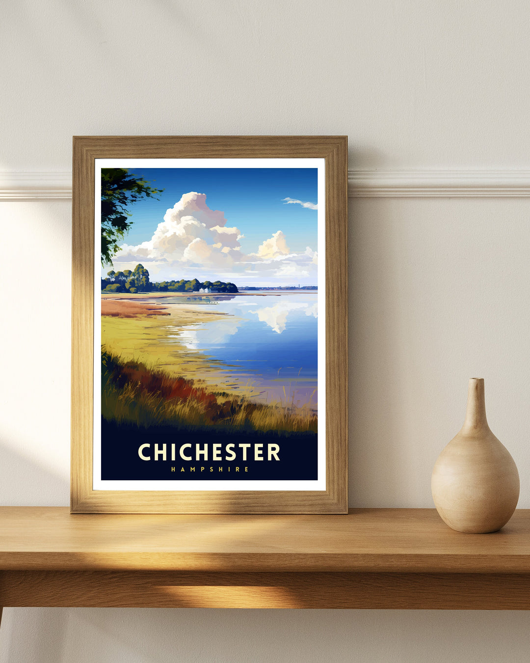 Chichester Harbour Travel Print Chichester Harbour Wall Decor Chichester Harbour Poster Coastal Travel Prints Chichester Harbour Art Print