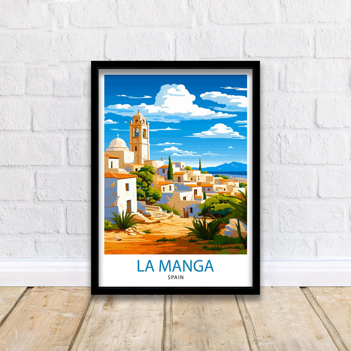 La Manga Spain Poster Mar Menor Coastal Art La Manga Poster Spanish Beach