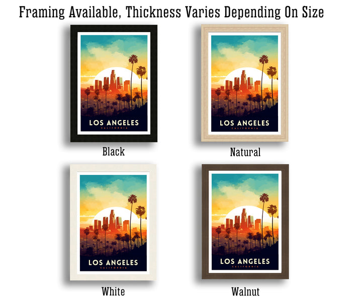 Los Angeles Travel Print| LA Wall Decor California Home Living Decor LA Illustration Travel Poster Gift for LA, California Home Decor