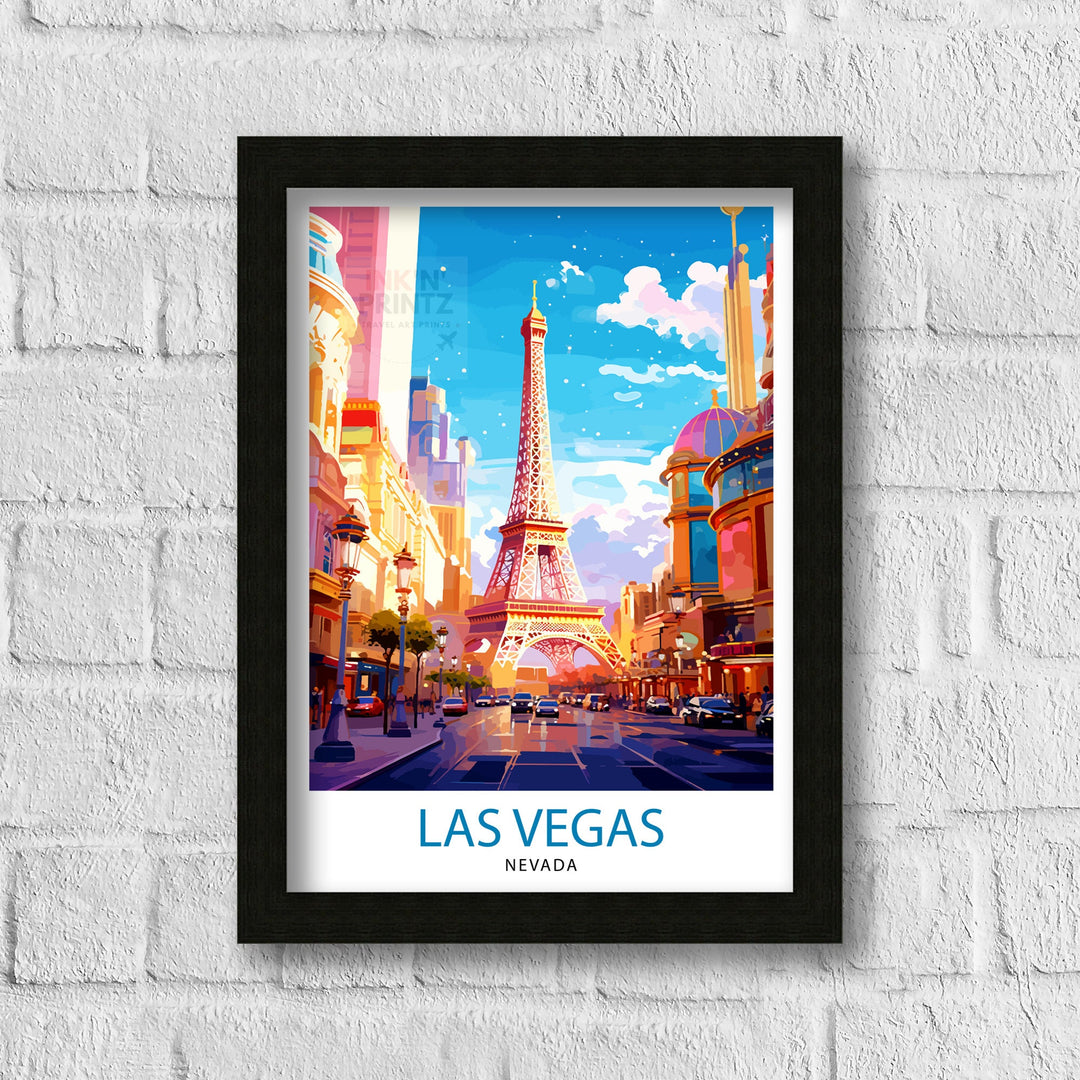 Las Vegas Travel Print| Las Vegas Wall Art Las Vegas Poster Las Vegas Illustration Las Vegas Nevada Travel Poster Las Vegas Souvenir