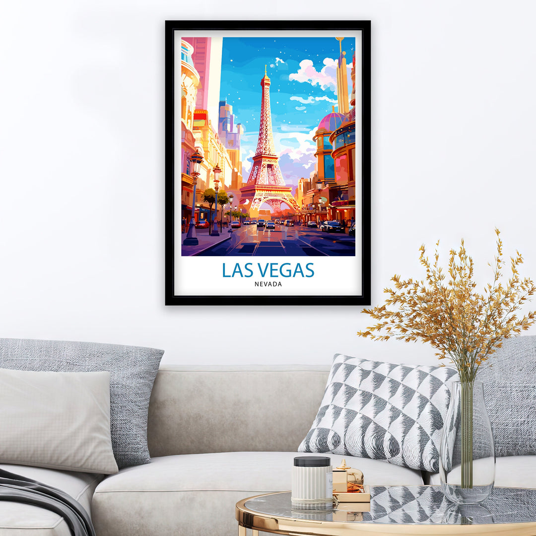 Las Vegas Travel Print| Las Vegas Wall Art Las Vegas Poster Las Vegas Illustration Las Vegas Nevada Travel Poster Las Vegas Souvenir