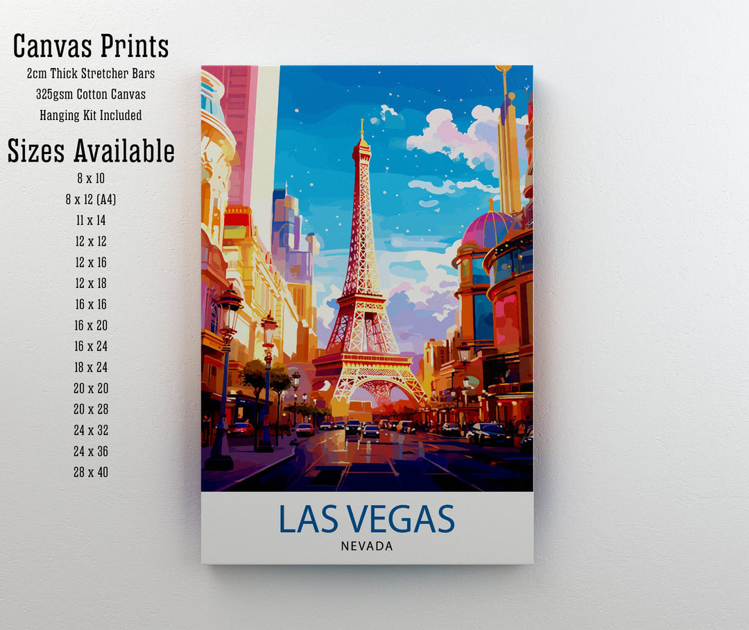 Las Vegas Travel Print| Las Vegas Wall Art Las Vegas Poster Las Vegas Illustration Las Vegas Nevada Travel Poster Las Vegas Souvenir