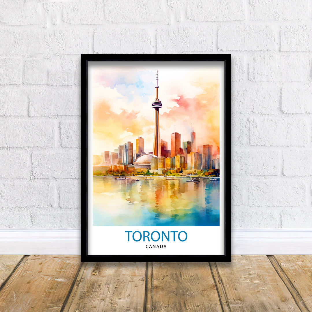 Toronto Canada Travel Print Toronto Wall Art Canada Illustration Travel Poster Gift for Toronto Lover Canada Home Decor