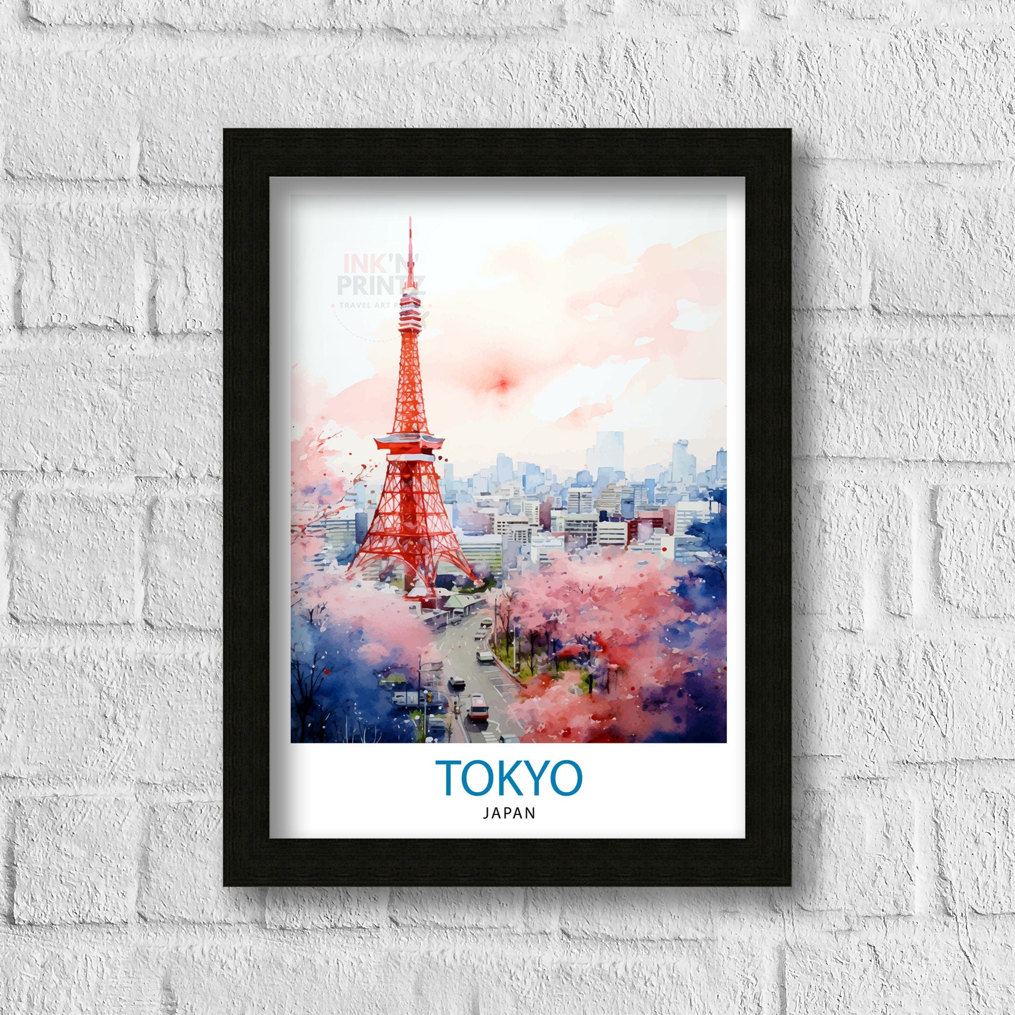 Tokyo Japan Travel Print Tokyo Wall Decor Tokyo Poster Japan Travel Prints Tokyo Art Print Tokyo Illustration Tokyo Wall Art