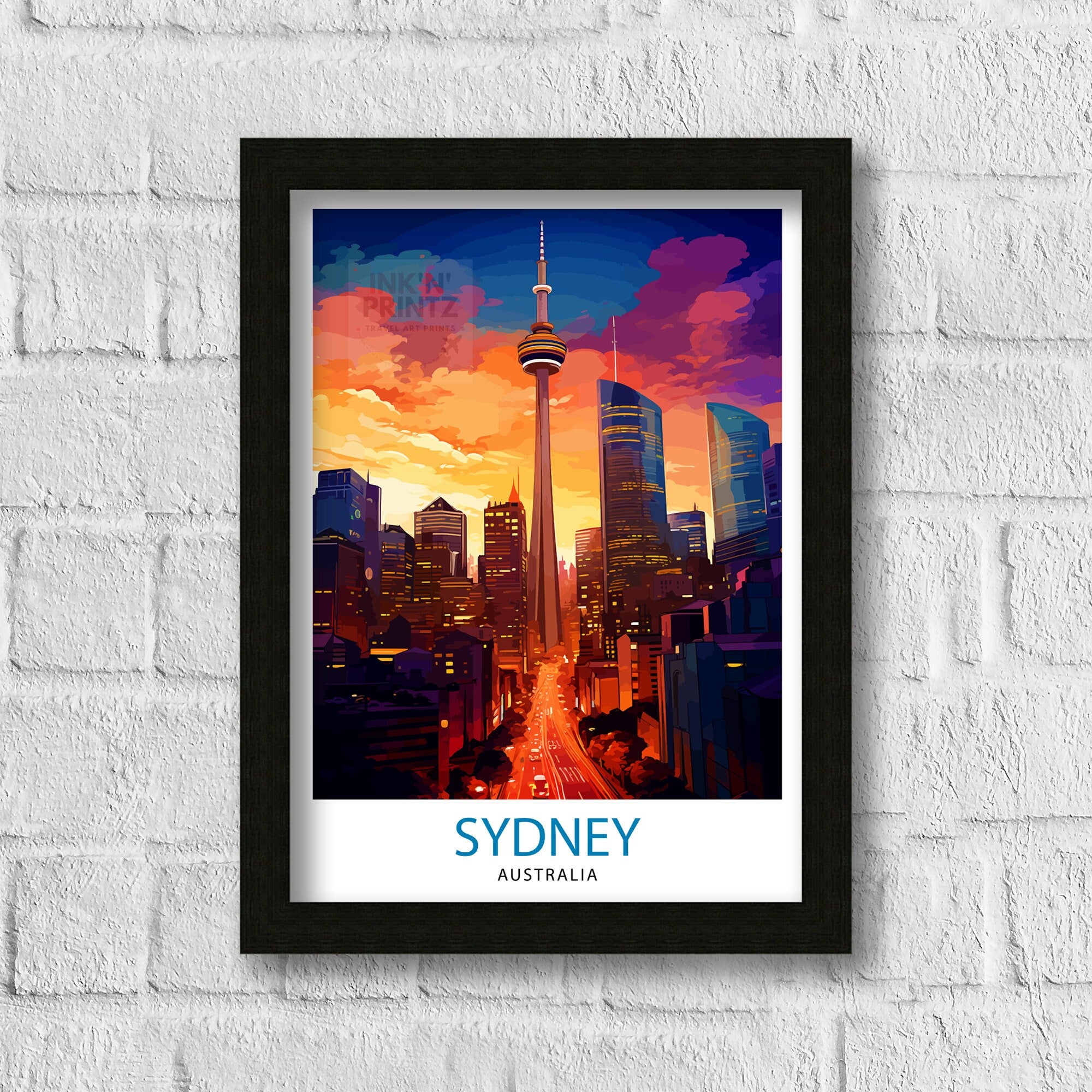 Sydney Australia Travel Print Sydney Wall Decor Sydney Poster Australia Travel Prints Sydney Art Print Sydney Illustration Sydney Wall Art
