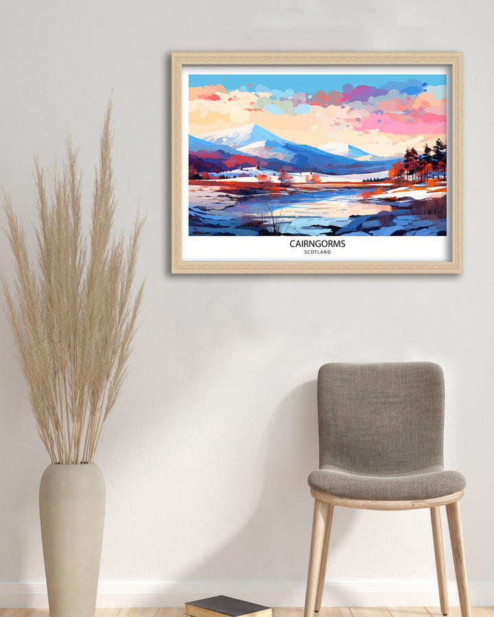 Cairngorms National Park Travel Print National Park Scotland Cairngorms Print Travel Poster Scottish Highlands Cairngorms Poster