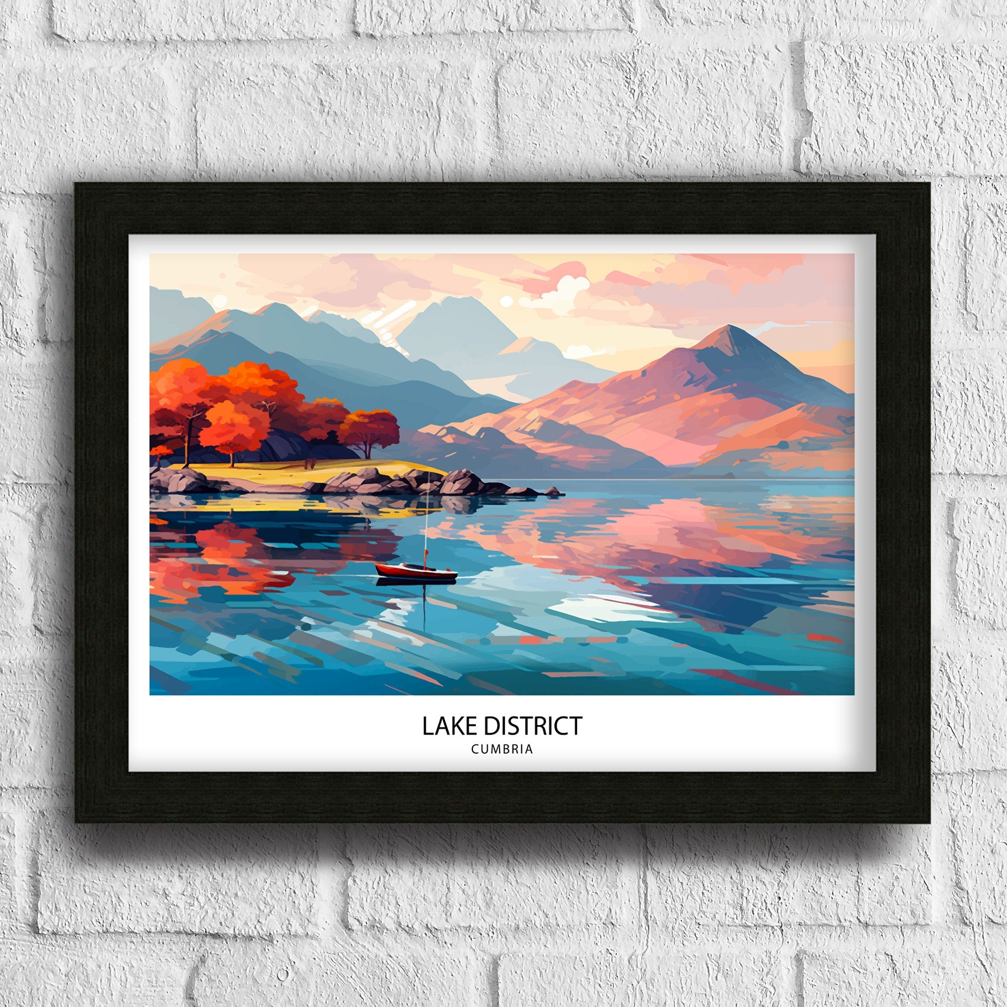 Lake District Travel Print | Lake District Print | Lake District Art | Lake District Poster | The Lake District | Travel Print