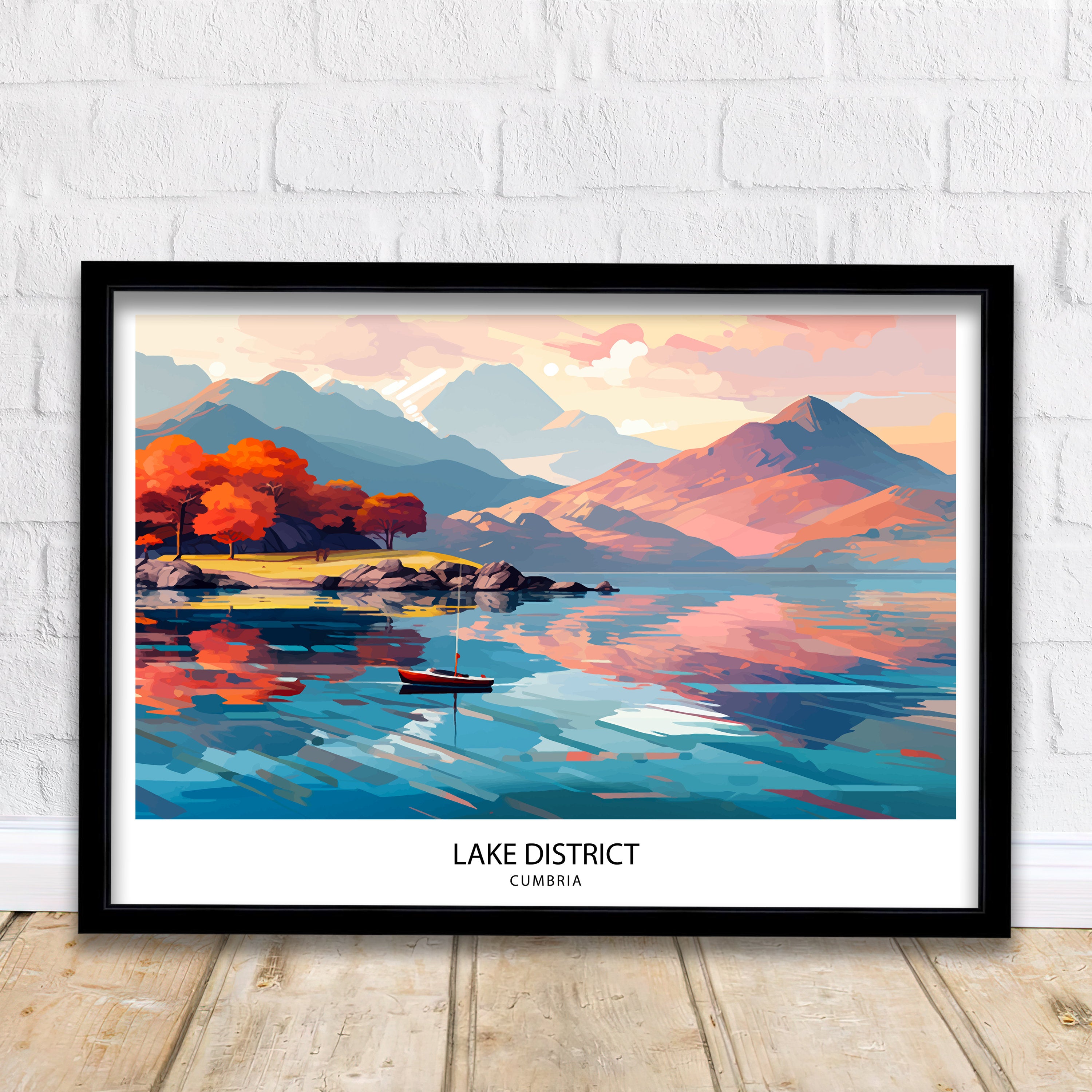 Lake District Travel Print | Lake District Print | Lake District Art | Lake District Poster | The Lake District | Travel Print
