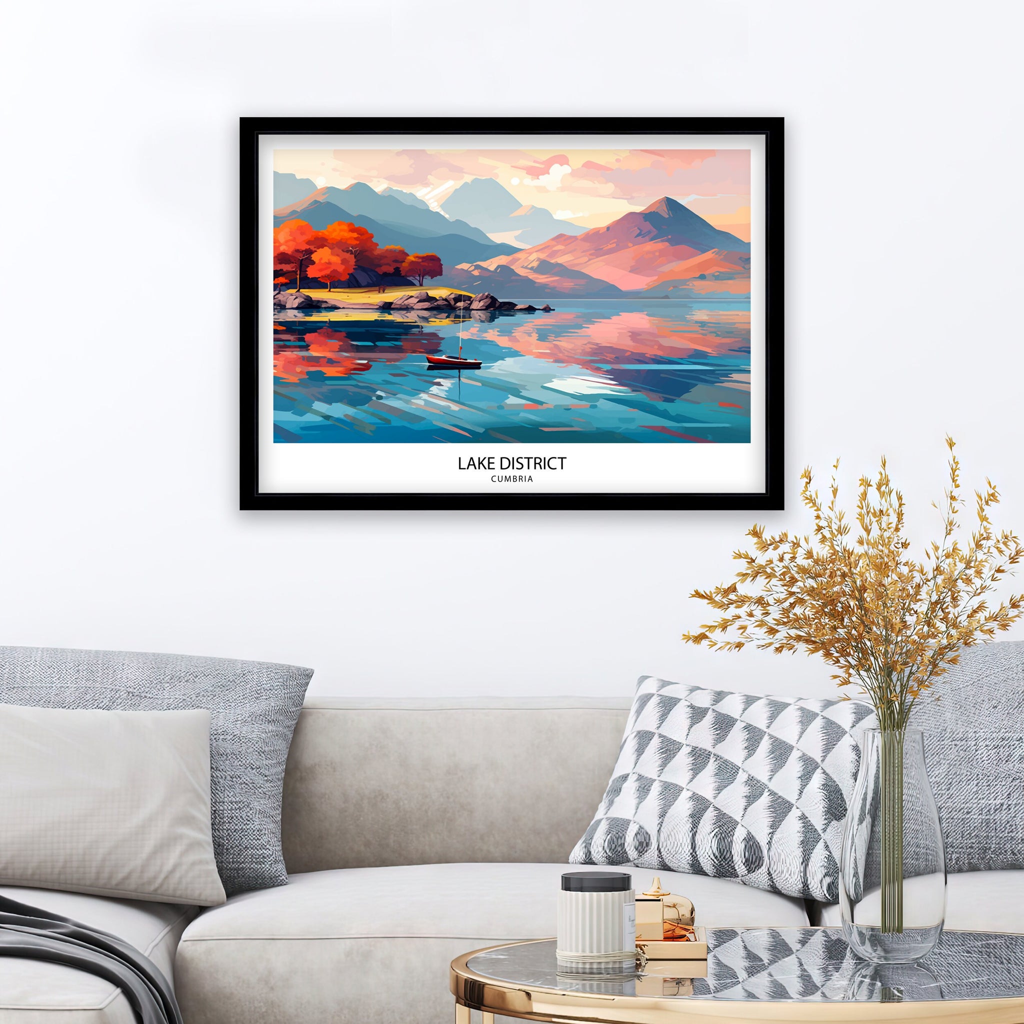 Lake District Travel Print | Lake District Print | Lake District Art | Lake District Poster | The Lake District | Travel Print