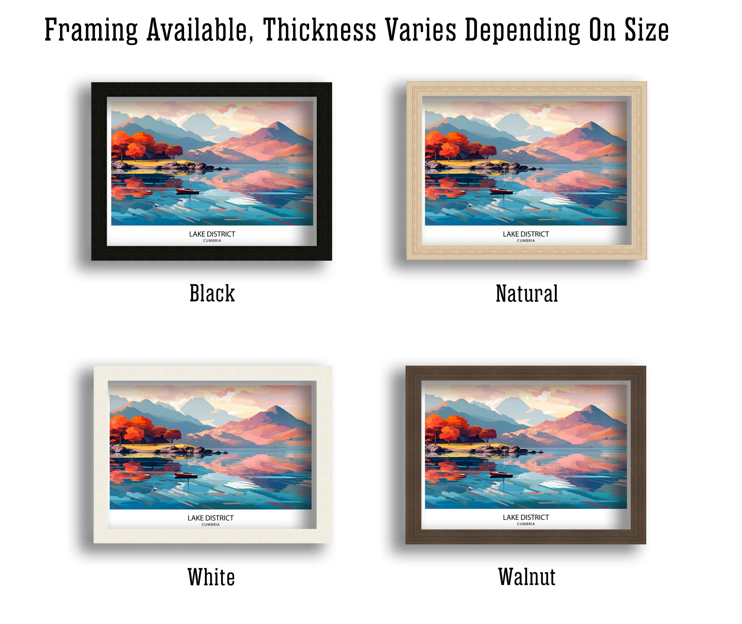 Lake District Travel Print | Lake District Print | Lake District Art | Lake District Poster | The Lake District | Travel Print