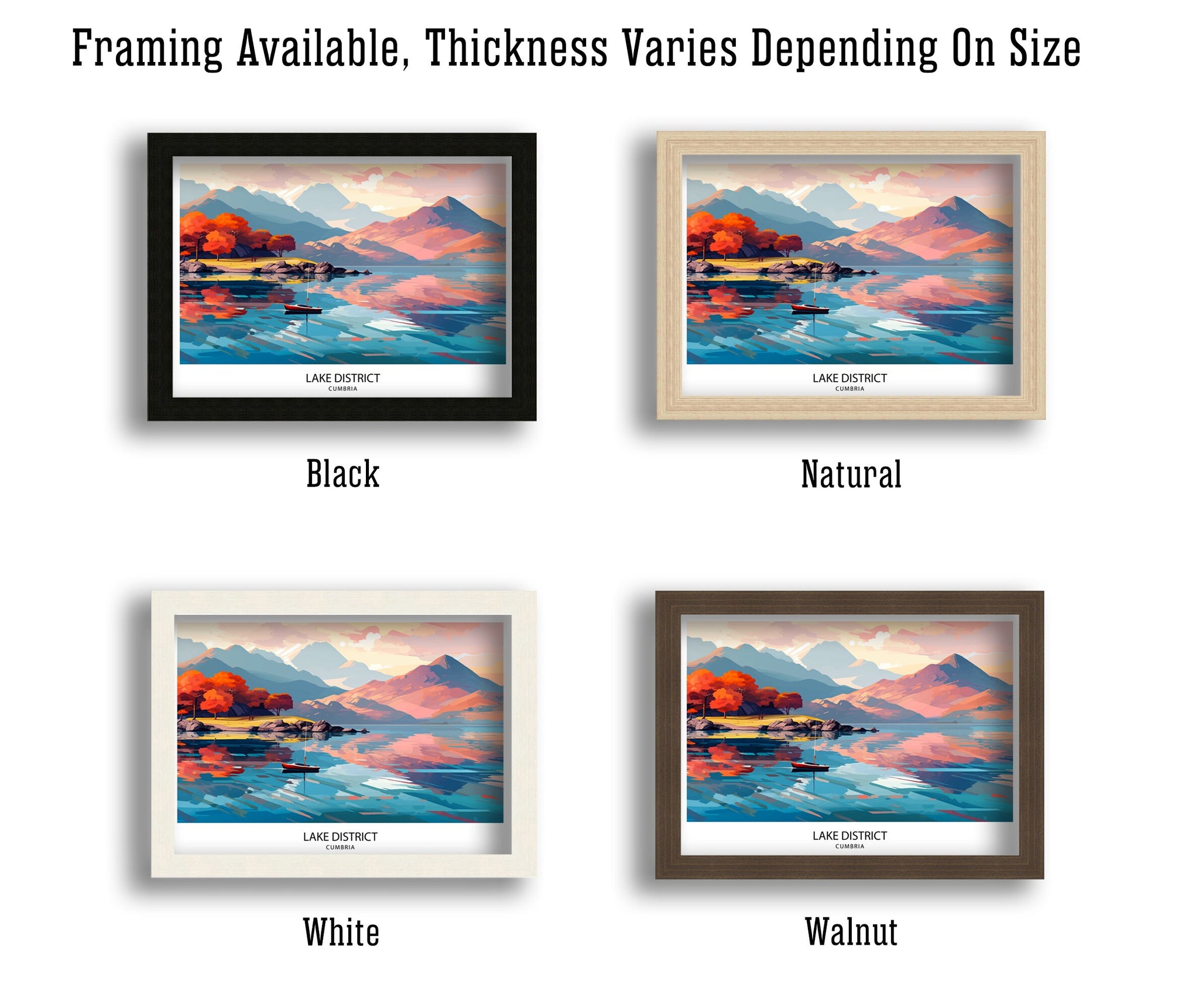 Lake District Travel Print | Lake District Print | Lake District Art | Lake District Poster | The Lake District | Travel Print