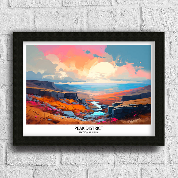 Peak District National Park Travel Print Peak District Wall Decor Peak District Home Living Decor Peak District Illustration Travel Poster