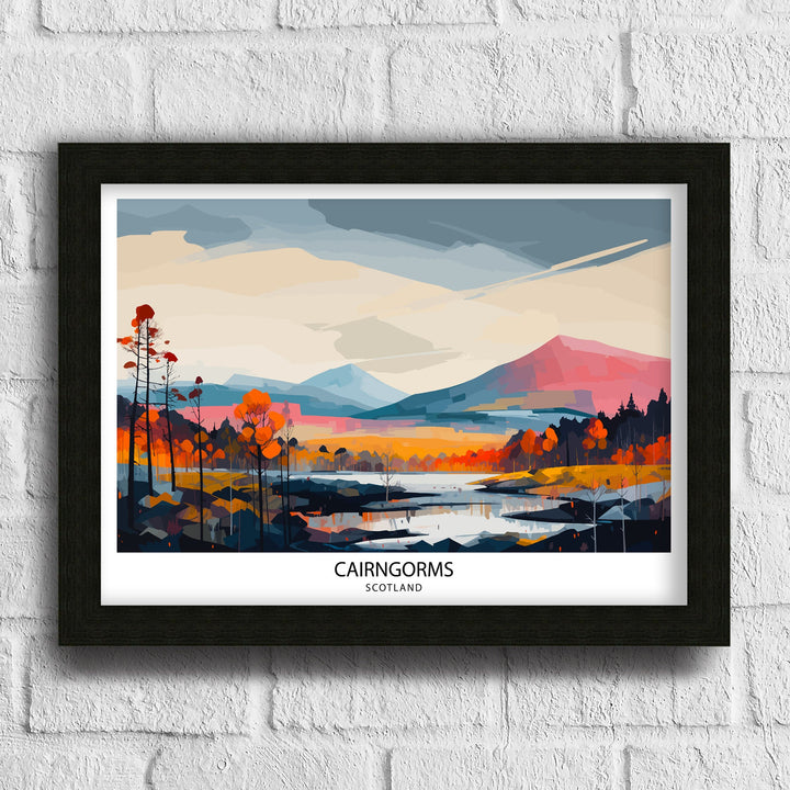 Cairngorms National Park Travel Print National Park Scotland Cairngorms Print Travel Poster Scottish Highlands Cairngorms Poster