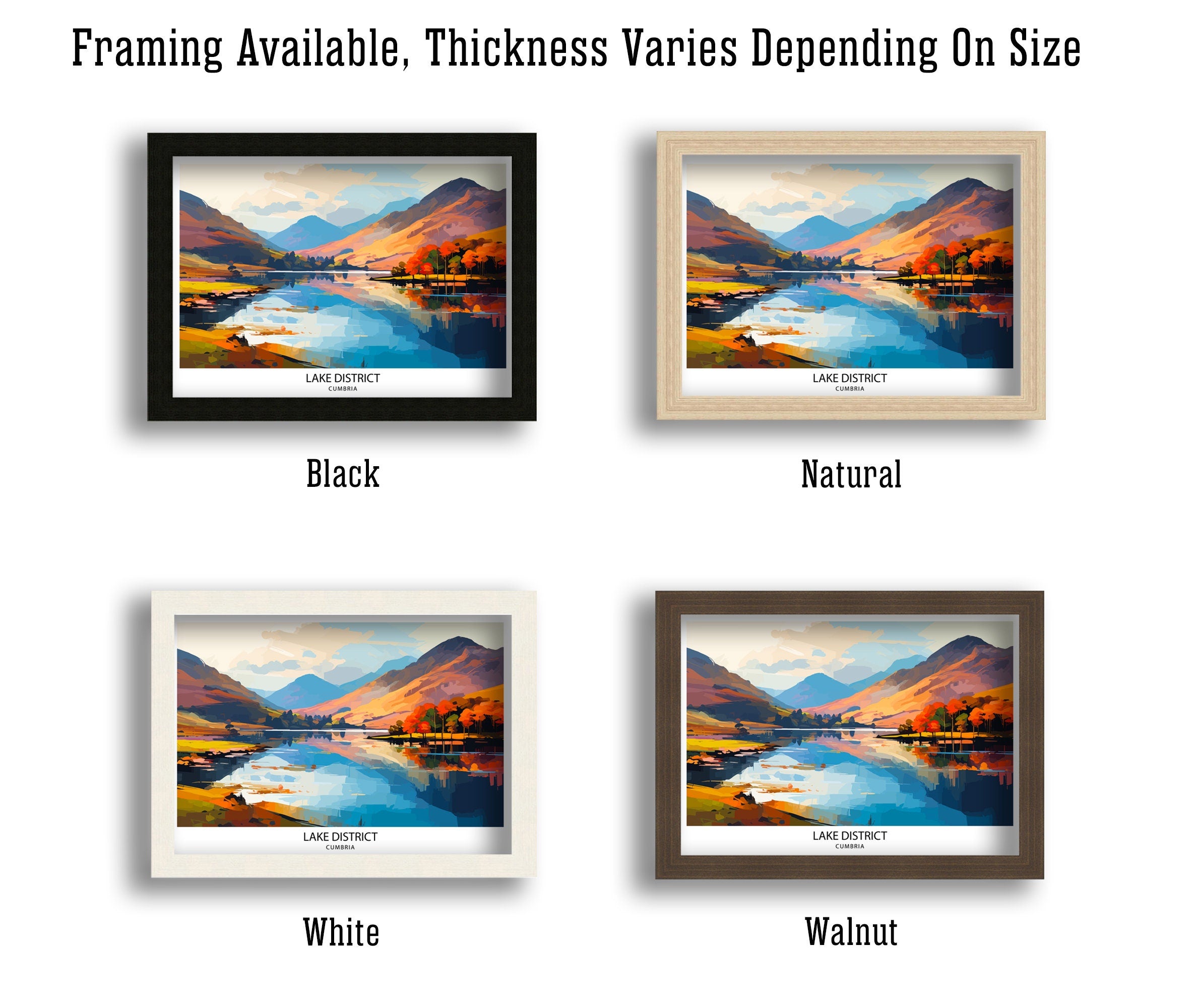 Lake District Travel Print | Lake District Print | Lake District Art | Lake District Poster | The Lake District | Travel Print