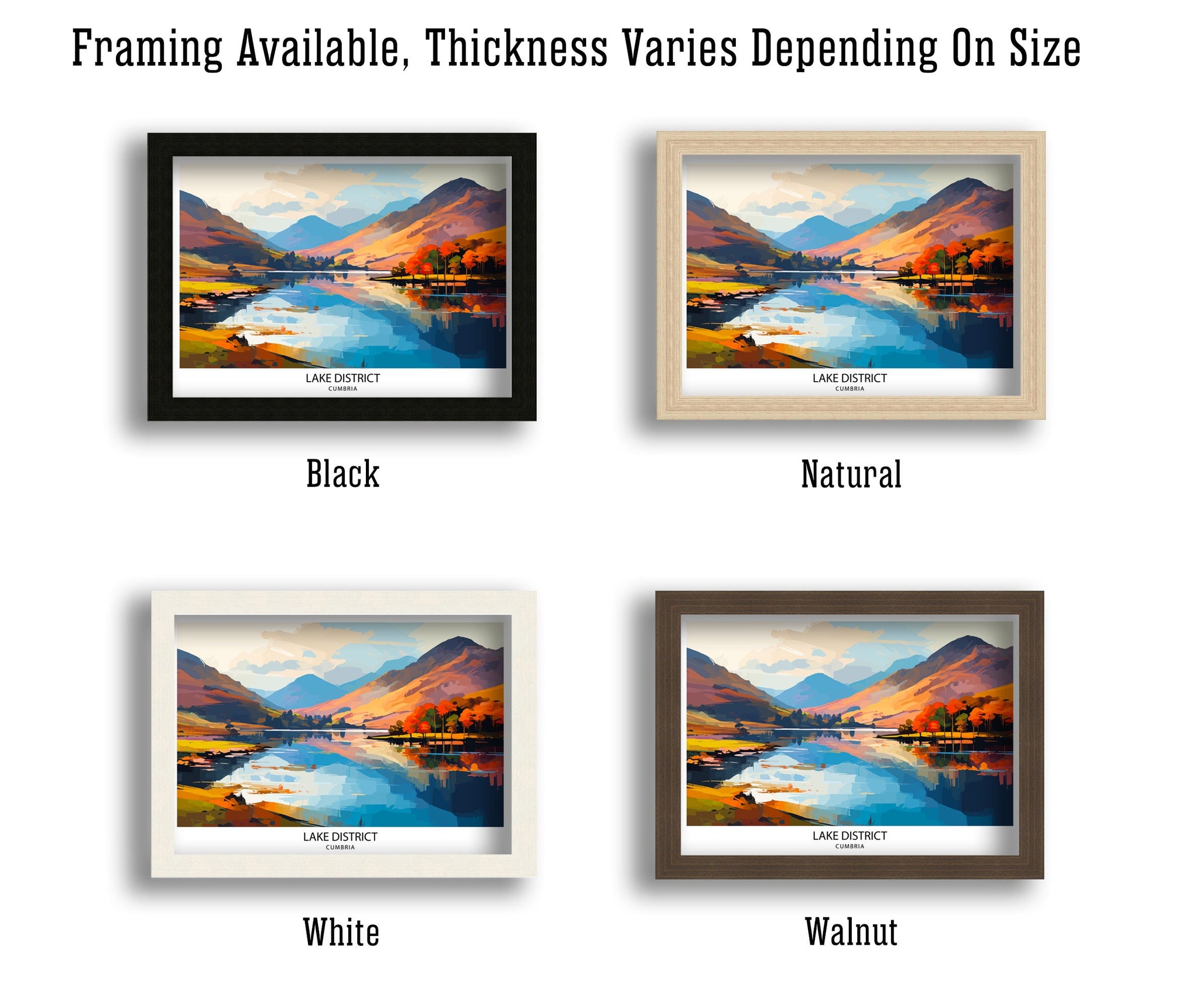 Lake District Travel Print | Lake District Print | Lake District Art | Lake District Poster | The Lake District | Travel Print