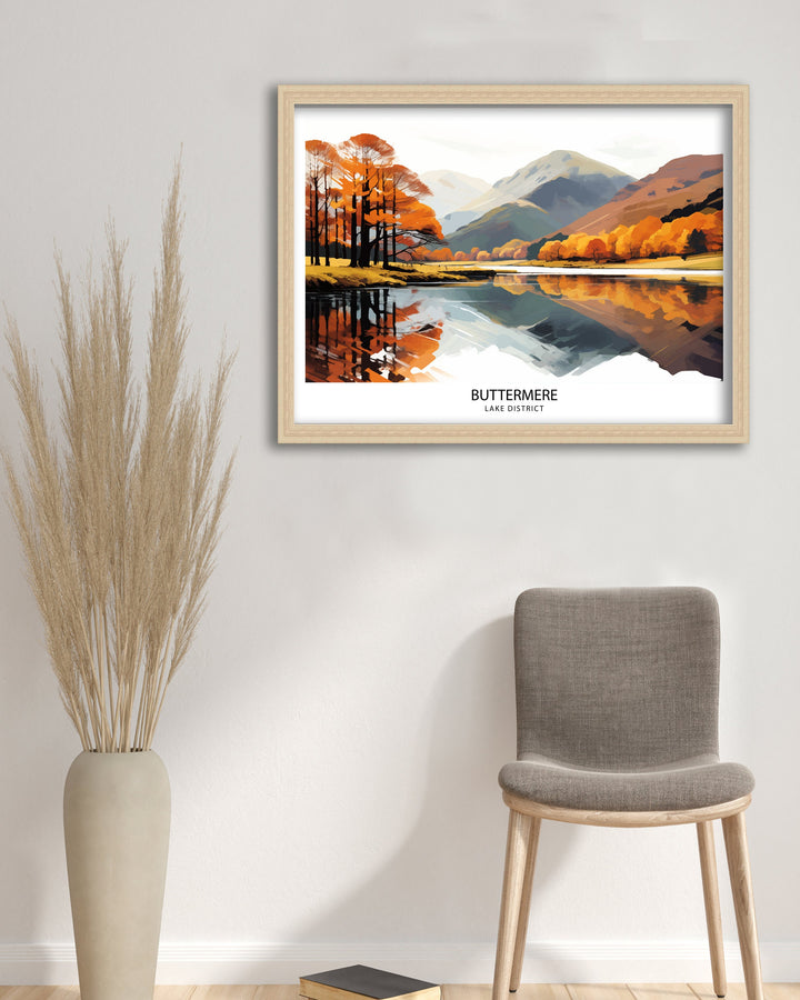 Buttermere Lake District Travel Poster Buttermere