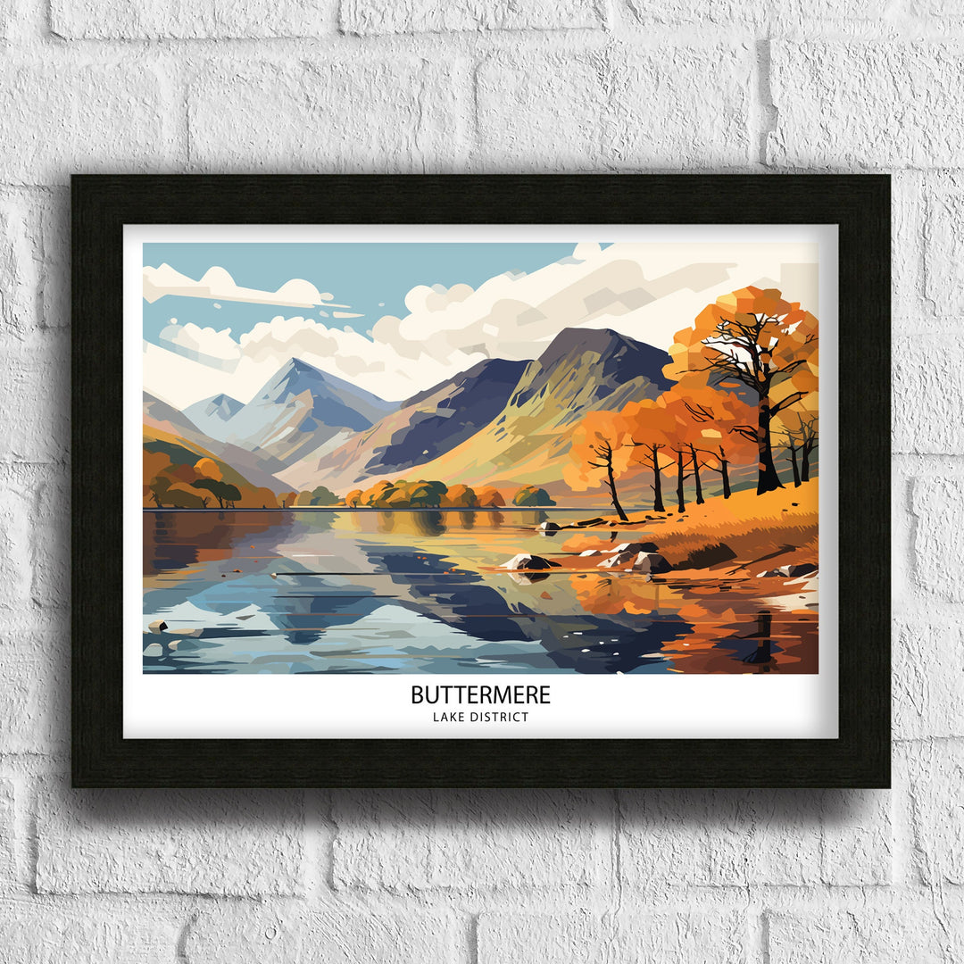 Buttermere Lake District Travel Poster Buttermere