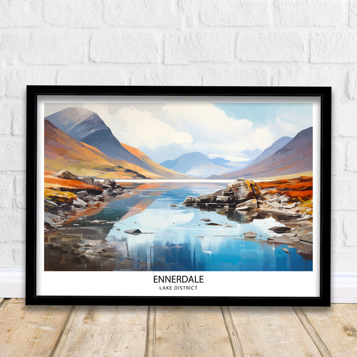 Ennerdale Water Lake District Travel Poster Lake District