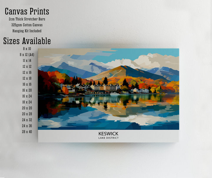 Keswick Lake District Travel Poster Lake District