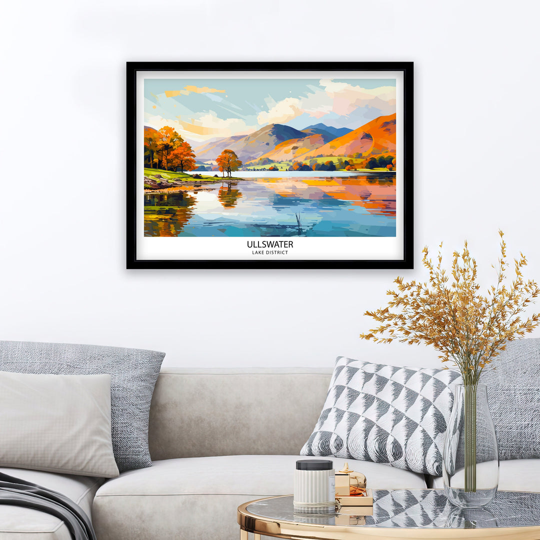 Ullswater Lake District Travel Poster Lake District