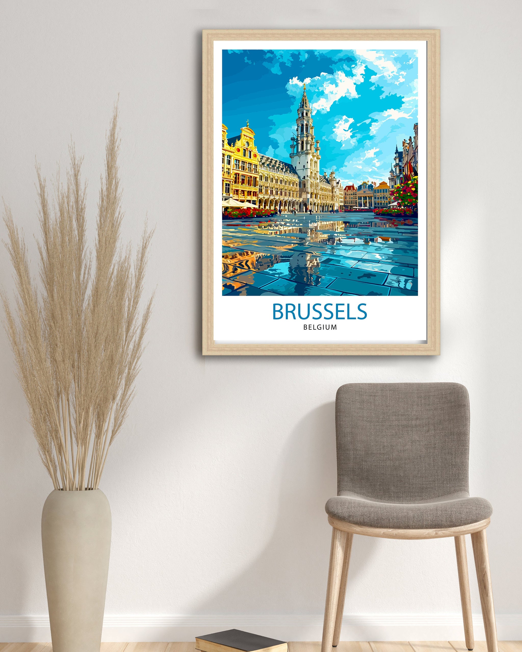 Brussels Belgium Travel Print Brussels Wall Decor Brussels Poster Belgium Travel Prints Brussels Art Print Brussels Illustration Brussels