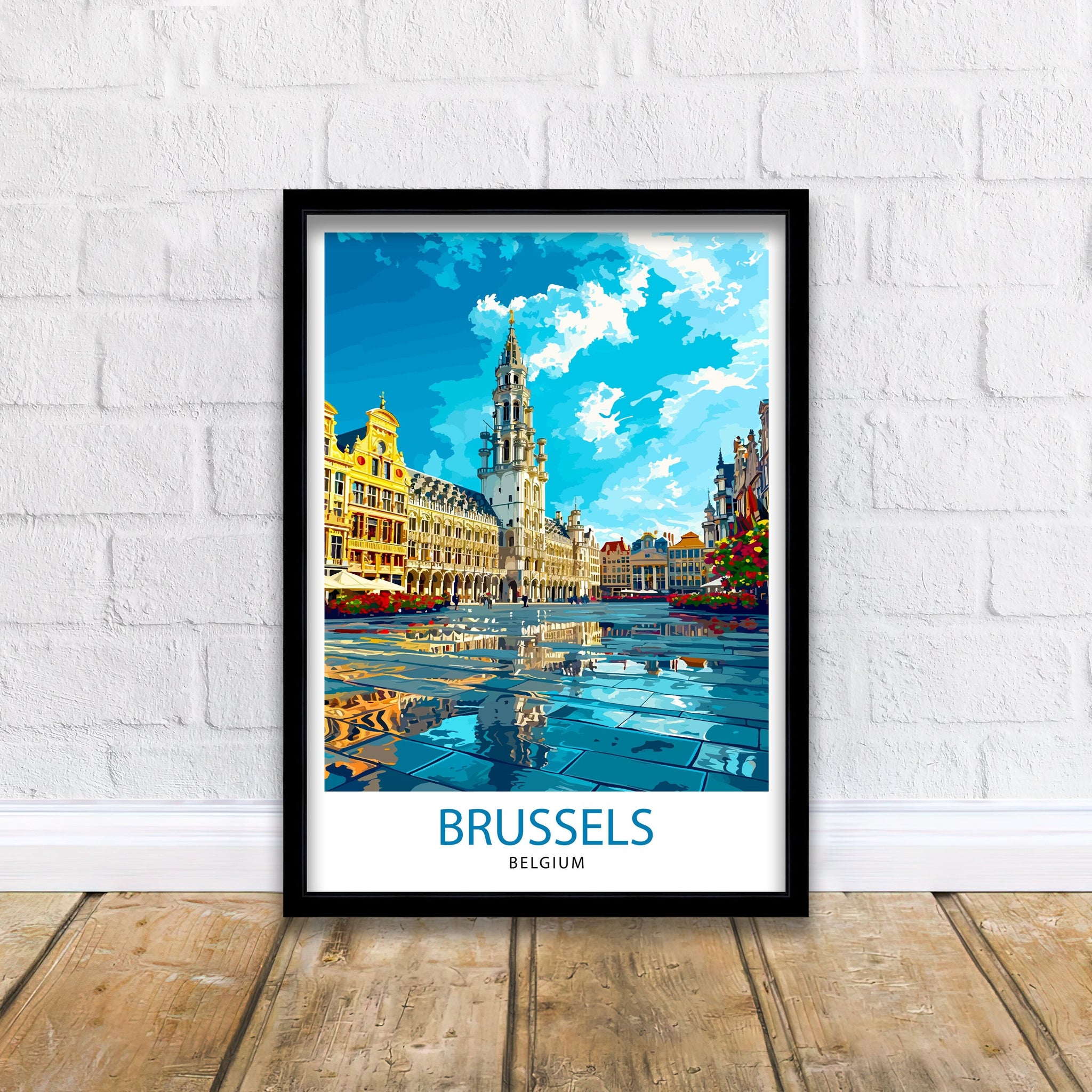 Brussels Belgium Travel Print Brussels Wall Decor Brussels Poster Belgium Travel Prints Brussels Art Print Brussels Illustration Brussels